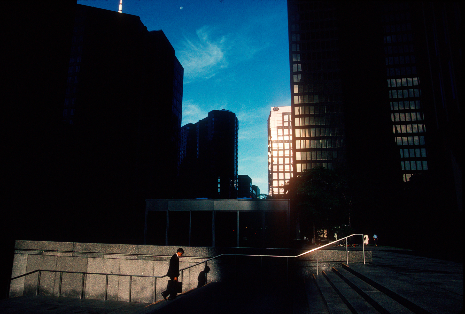  As the corporate day begins, the sun rises on the Bell Canada Enterprises Building, one of Toronto’s cornerstones of modern architecture. 