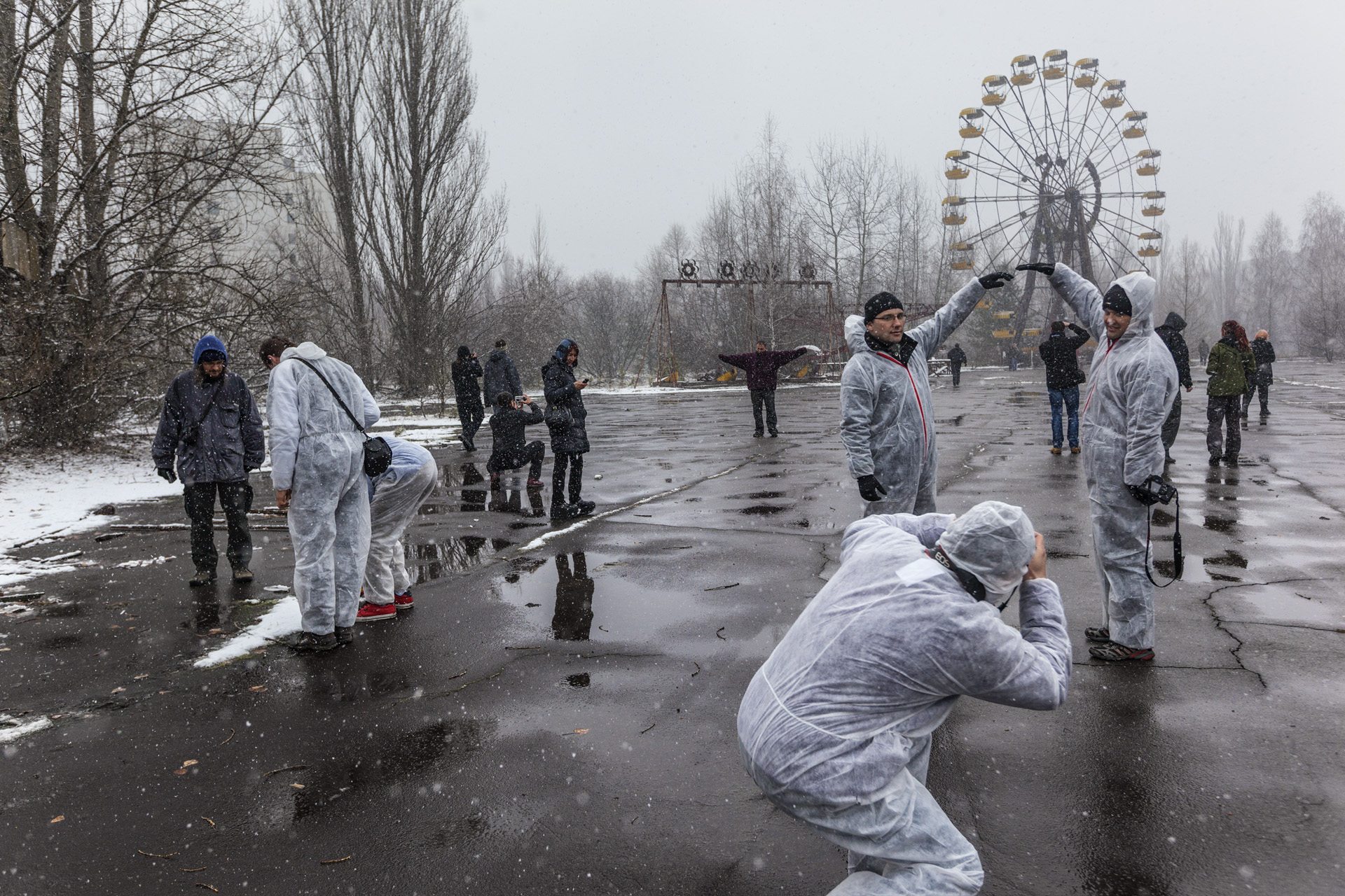  A symbol of abandonment, the amusement park in Pripyat was being readied for the May Day celebrations, when the nearby reactor blew up.  Pripyat, Ukraine  