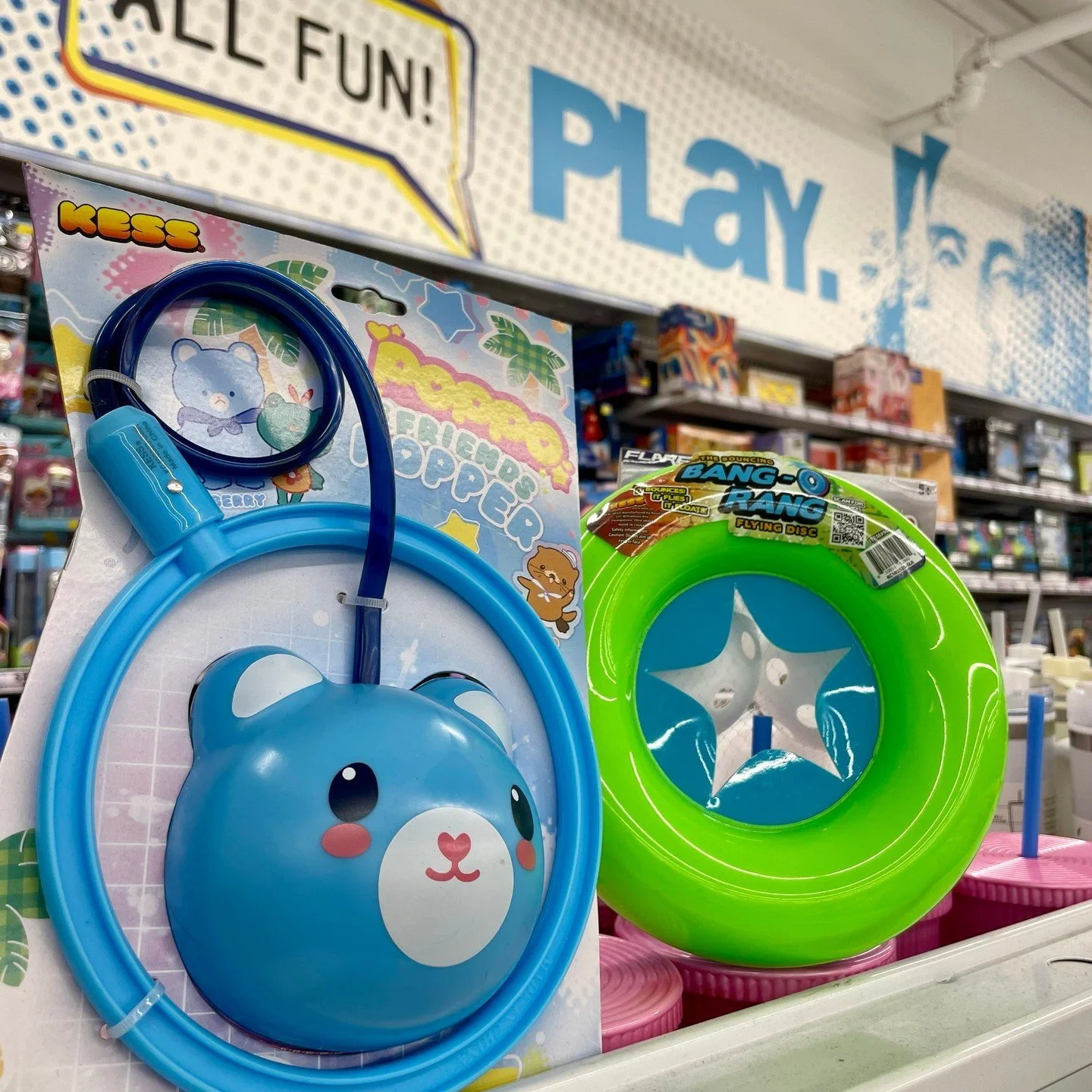KESS Play in the wild! 🔍Our Bang-O-Rang and Poppo Hopper toys are available in store at Five Below! 

#Fivebelow #bangorang #poppohopper #summertoys #summerfun #outdoorplay #activetoys #toptoys #kessplay
