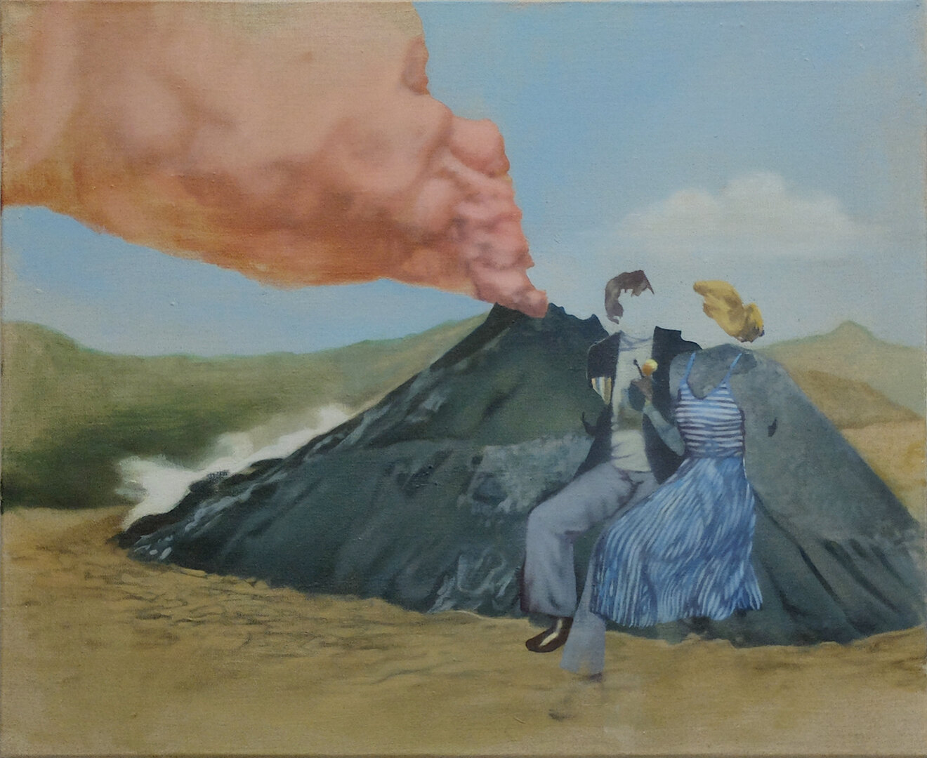 On the rocks. Oil on canvas. 60 x 51 cm. 2020