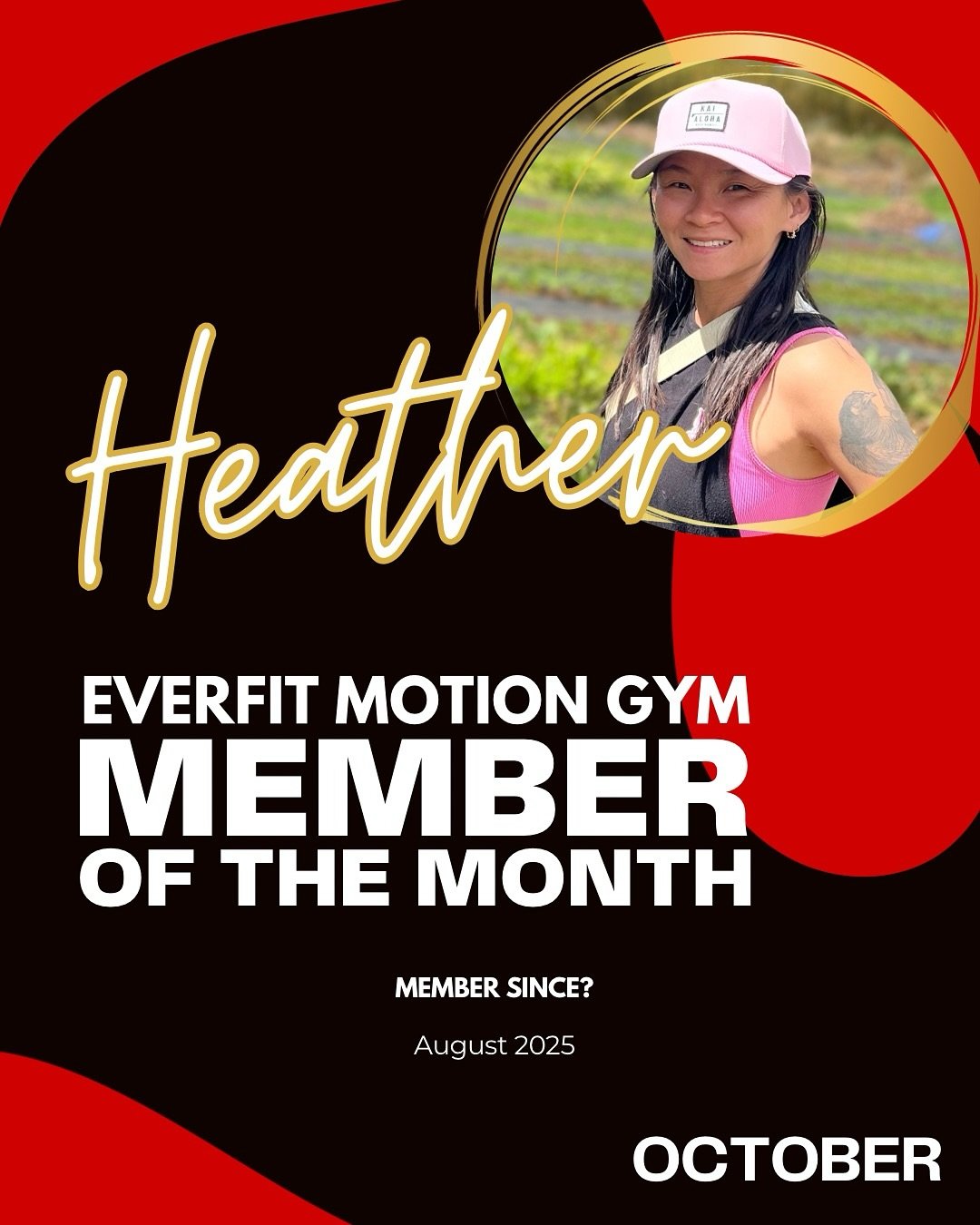 🎉 Heather, Our October Member of the Month! 🎉

Since joining us in August, you&rsquo;ve been an absolute powerhouse, showing up with consistency, heart, and that unstoppable drive every single time.

We know when you walk through those doors, you&r