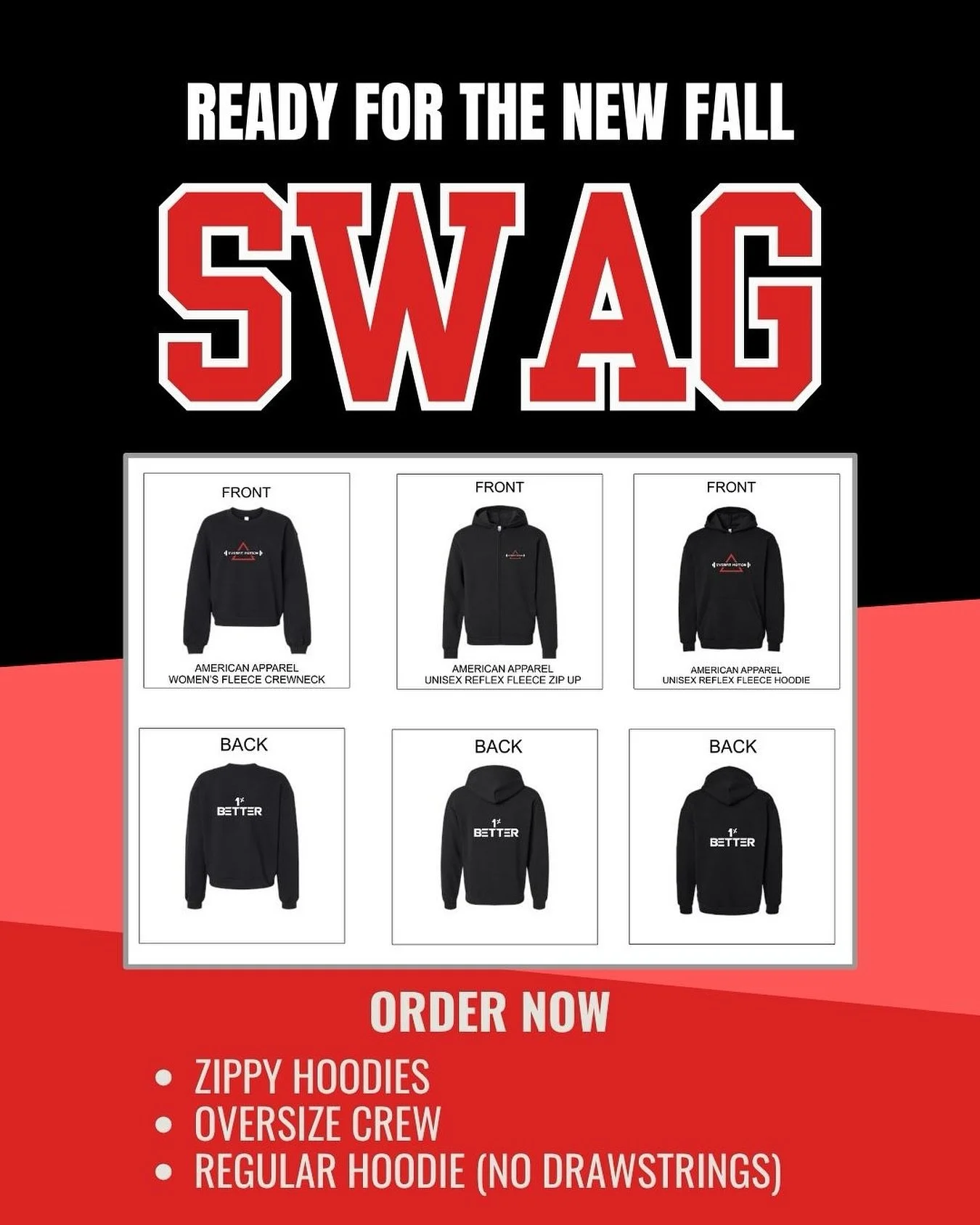 🚨 Last Chance to Save! 🚨

Support your favorite small business and rep Everfit everywhere you go, become a walking billboard of strength, community, and dedication! 

Our Fall/Winter pre-order window is open for ONE MORE WEEK!

Grab your gear now a