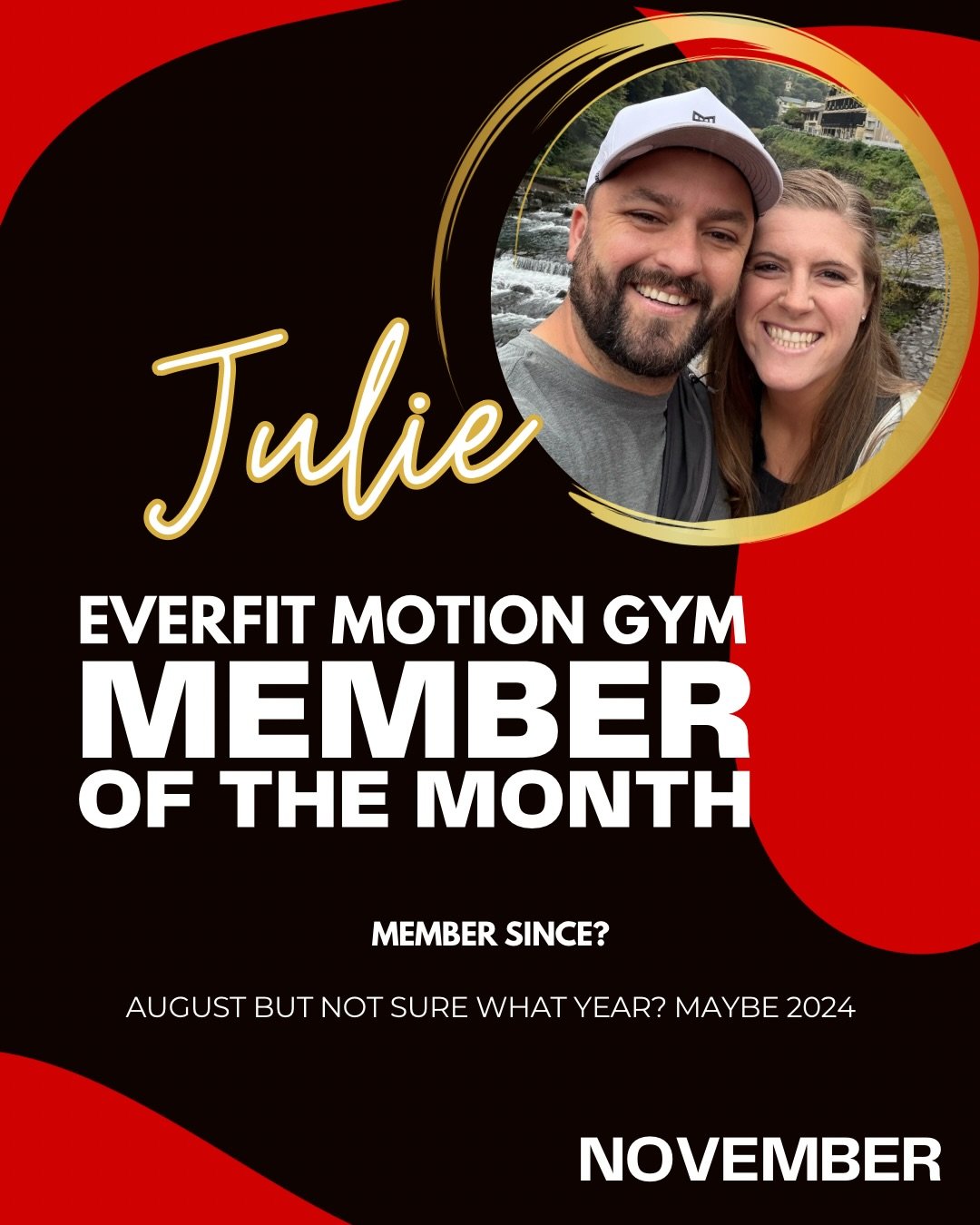 Congrats, Julie!! 🎉

You are our November Member of the Month!

Your journey this past year has been nothing short of unreal, down 48 lbs in just one year! Watching your transformation has been so exciting and seeing your consistency in the studio, 