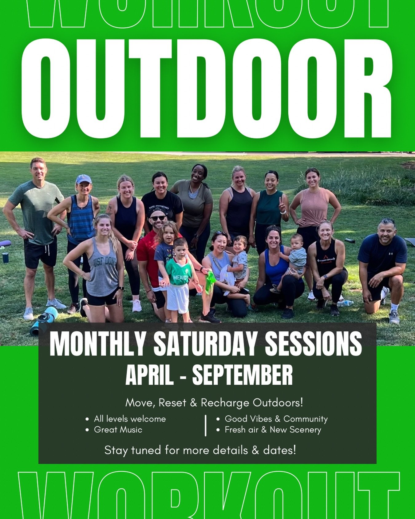 April is right around the corner, which means&hellip;&hellip;

Everfits Outdoor Park Series is here 👊

1 Saturday a month for the next 6 months, bootcamp-style workouts in the park are BACK!

We bring the music 
We bring the energy 
You just show up