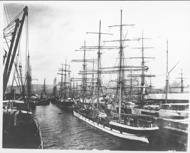 Honolulu Harbor in 1903. Source: Hawaiʻi State Archives Digital Collection.