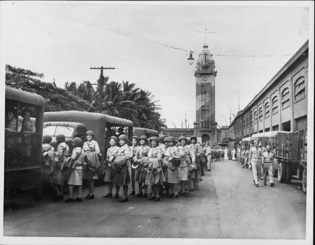 Aloha Tower during WWII. Source: Hawaiʻi State Archives Digital Collection