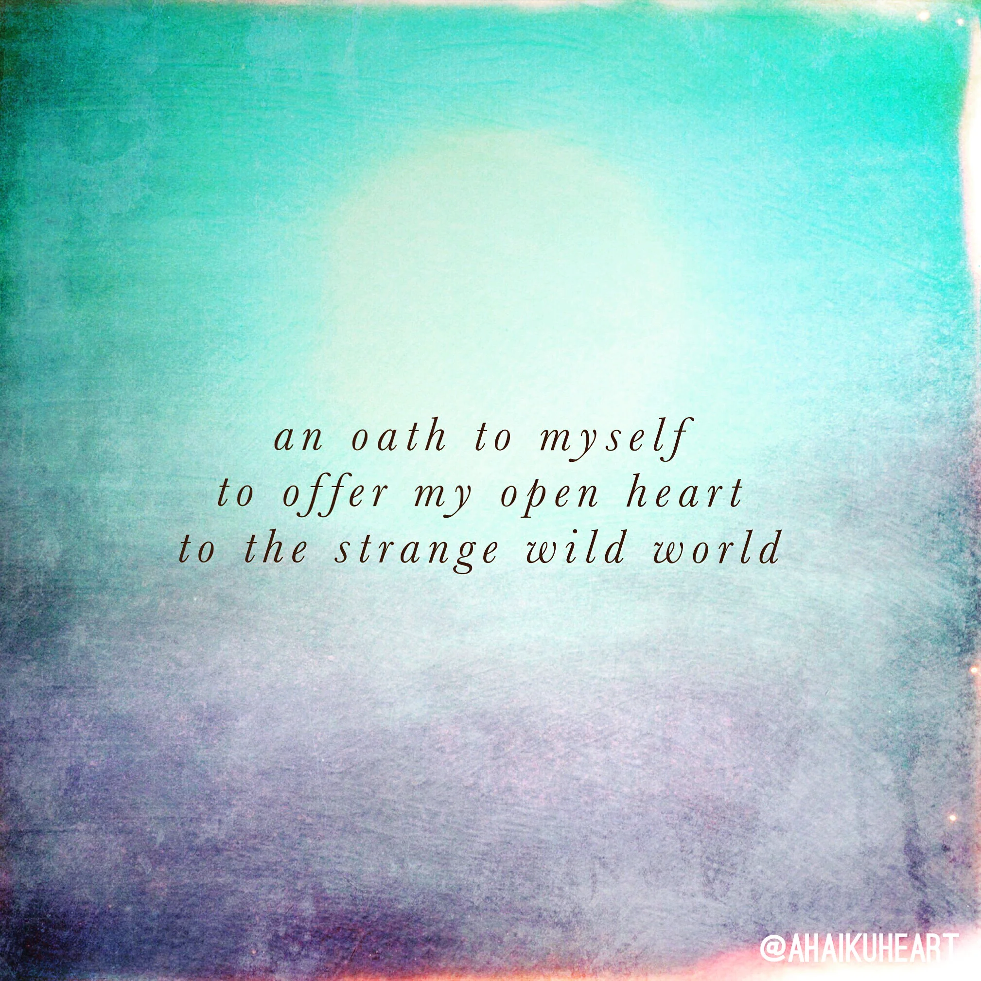   oath to myself  