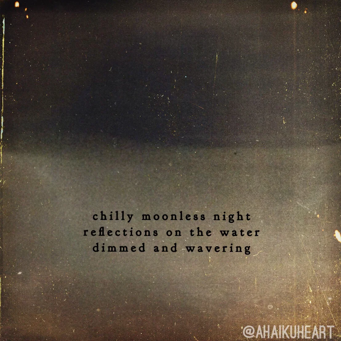   chilly moonless night  