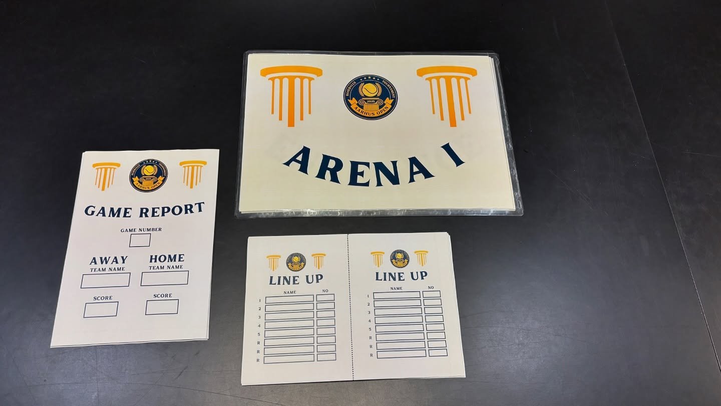 Preparing the small little details for the Aarhus Open - Baseball5 Tournament.

Remember, today is the deadline for signing up for the tournament. Make sure to sign up for team today!

Follow the link in the bio for more info about how to sign up you