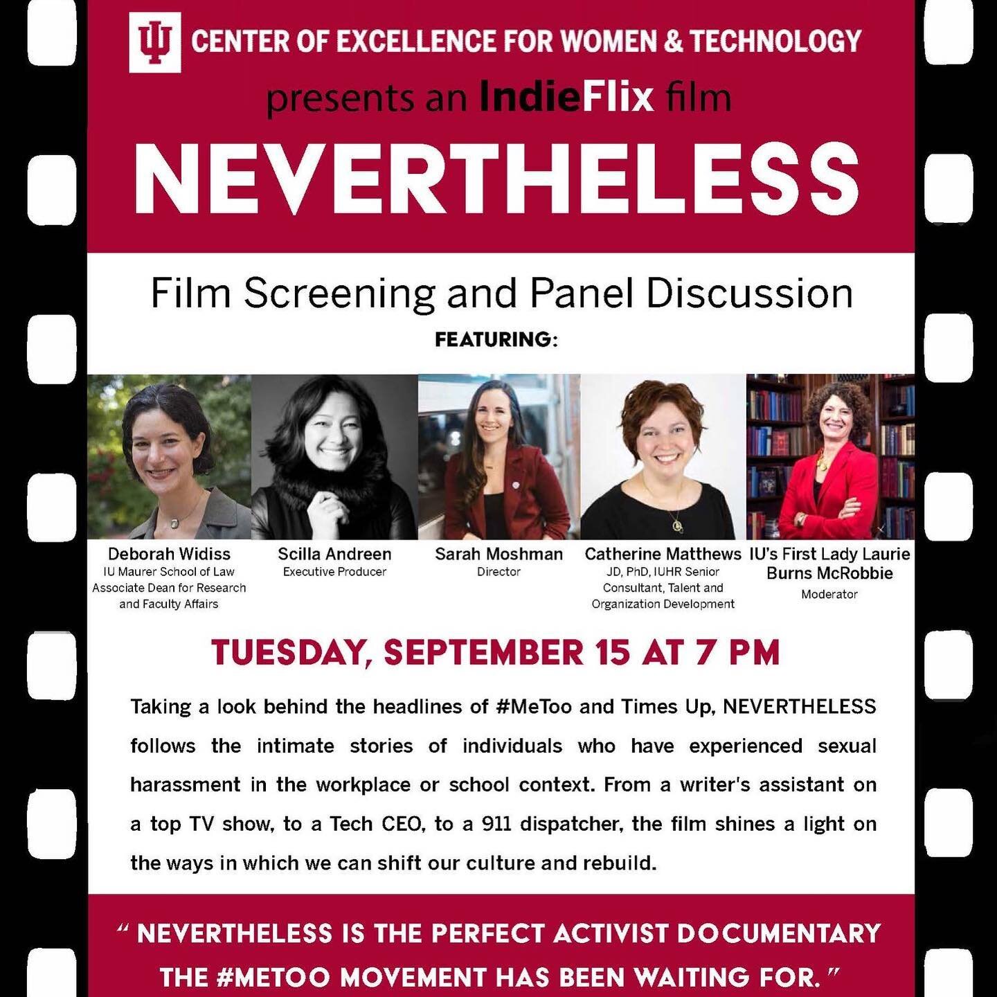 Next Tuesday! #nevertheless #metoo #timesup