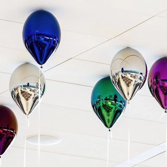 Beautiful and uplifting installation by Denmark artist (based in Berlin and Copenhagen) @jeppehein opens today at Terminal B of LaGuardia Airport! ❤️ his inspiring interactive sculptures and installations! @publicartfund @303gallery @terminalblga .
.