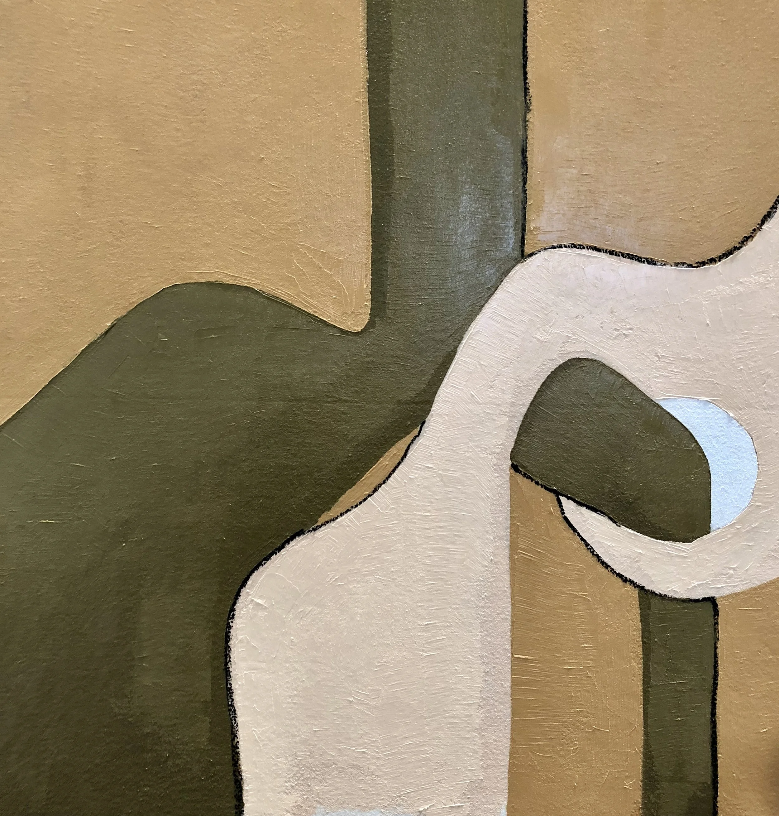 Vulnerability Part A , oil on canvas, 2018, 24x24 Click here to email for availability