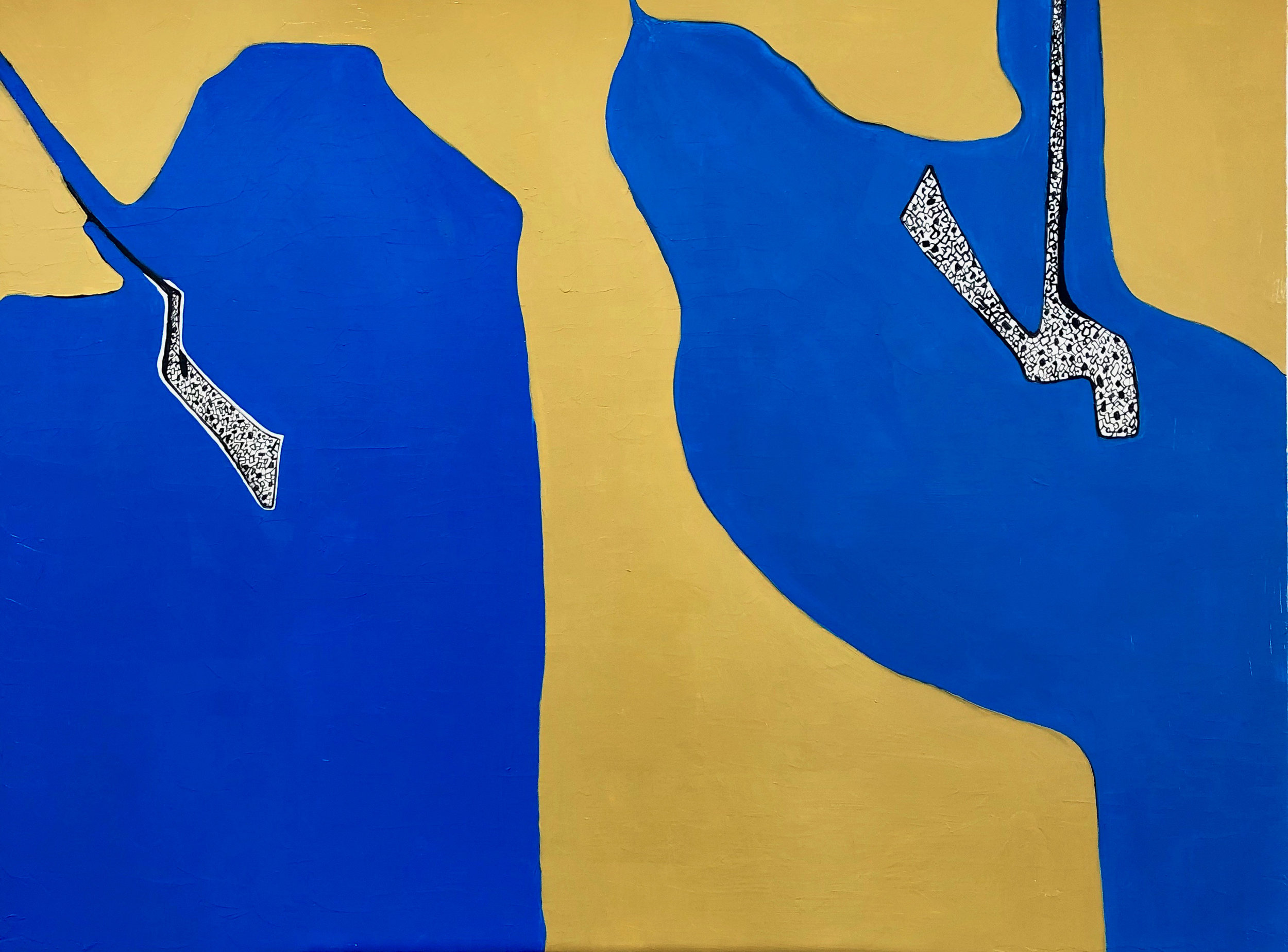 Blue , oil on wood, 2018, 30x40