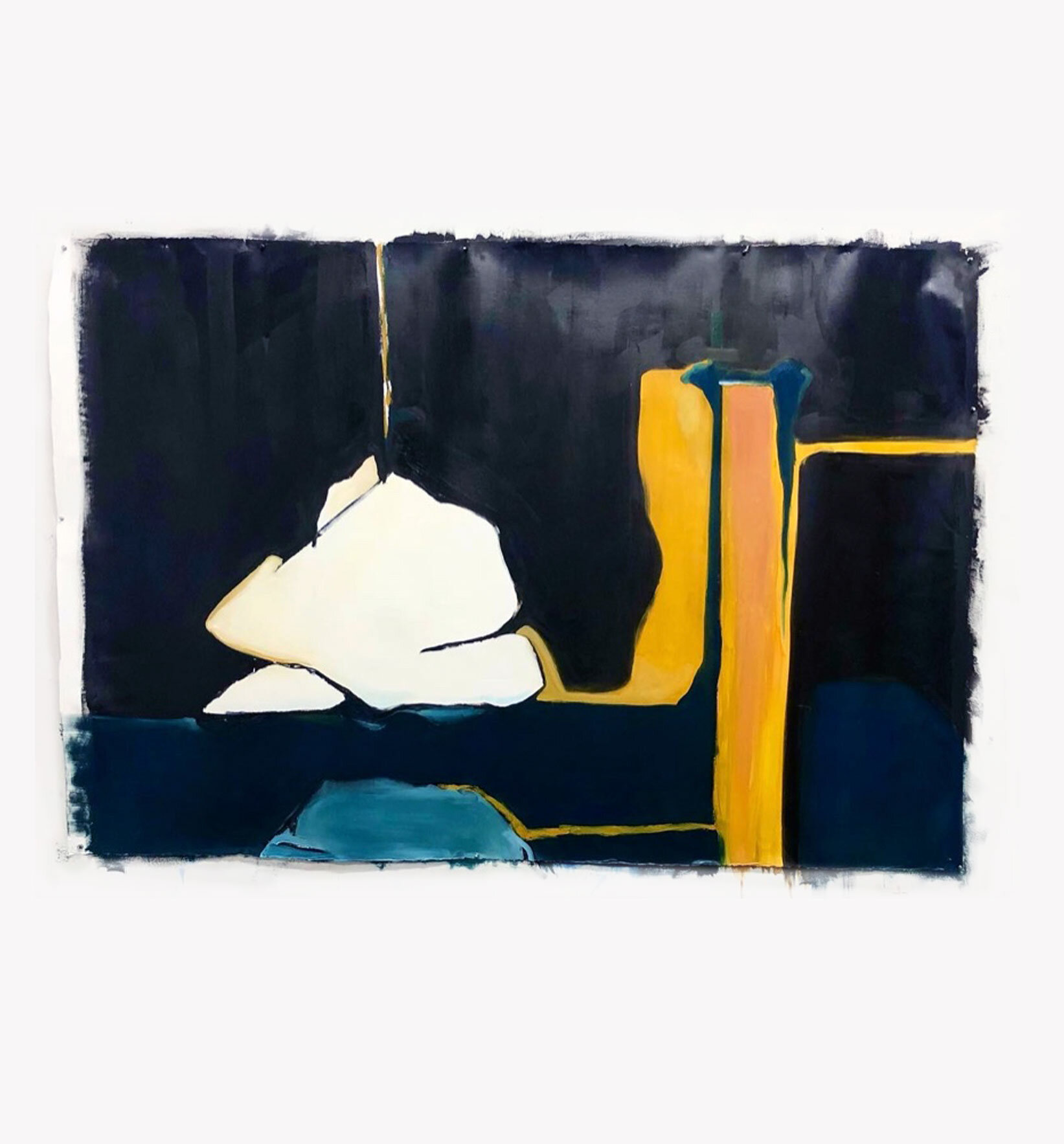   Narcissus , Kristi Head 2020. Oil on paper, 52 x 70 inches. 