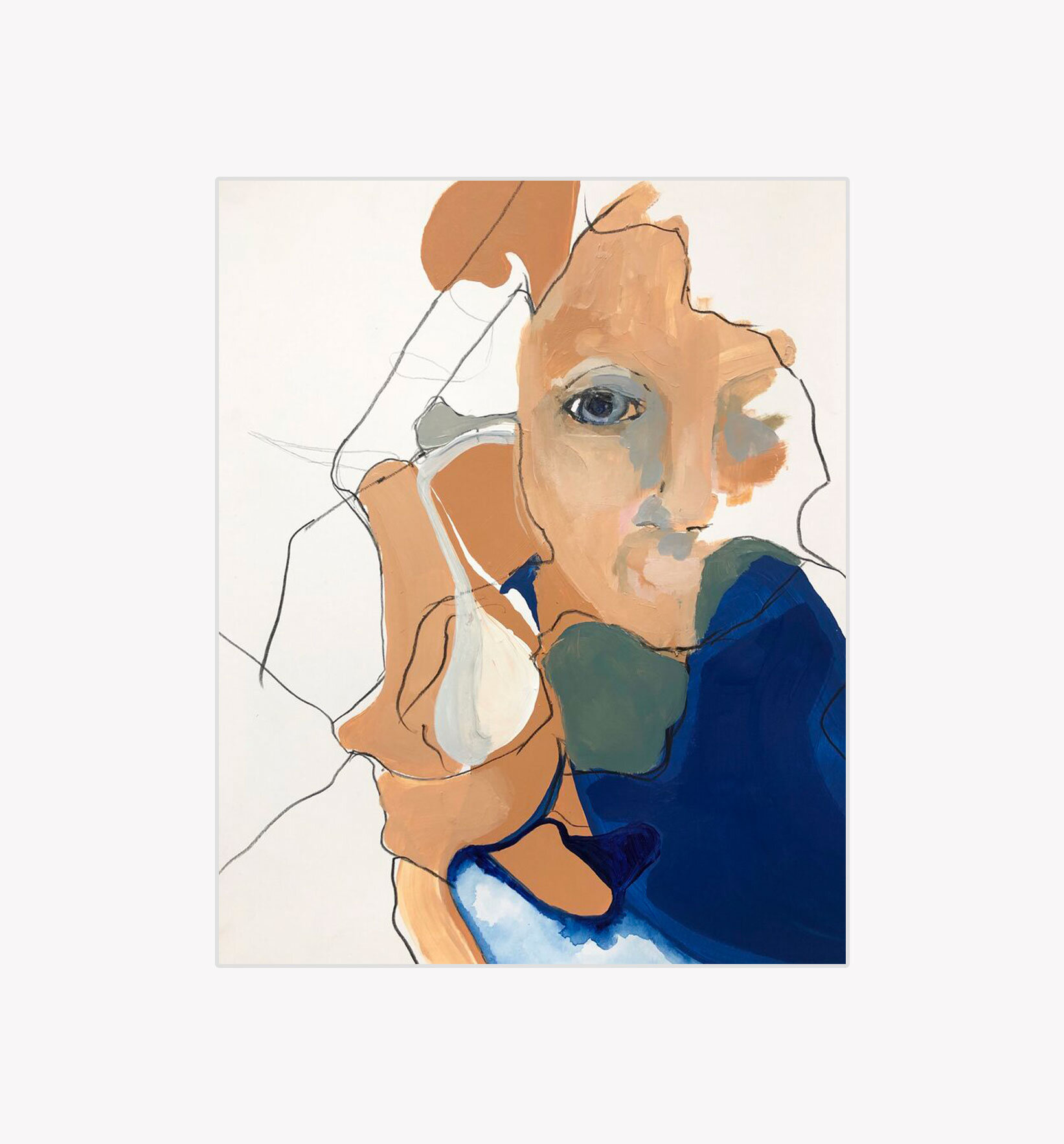   Recluse , Kristi Head 2019. Acrylic on paper, 11 x 8.5 inches. 