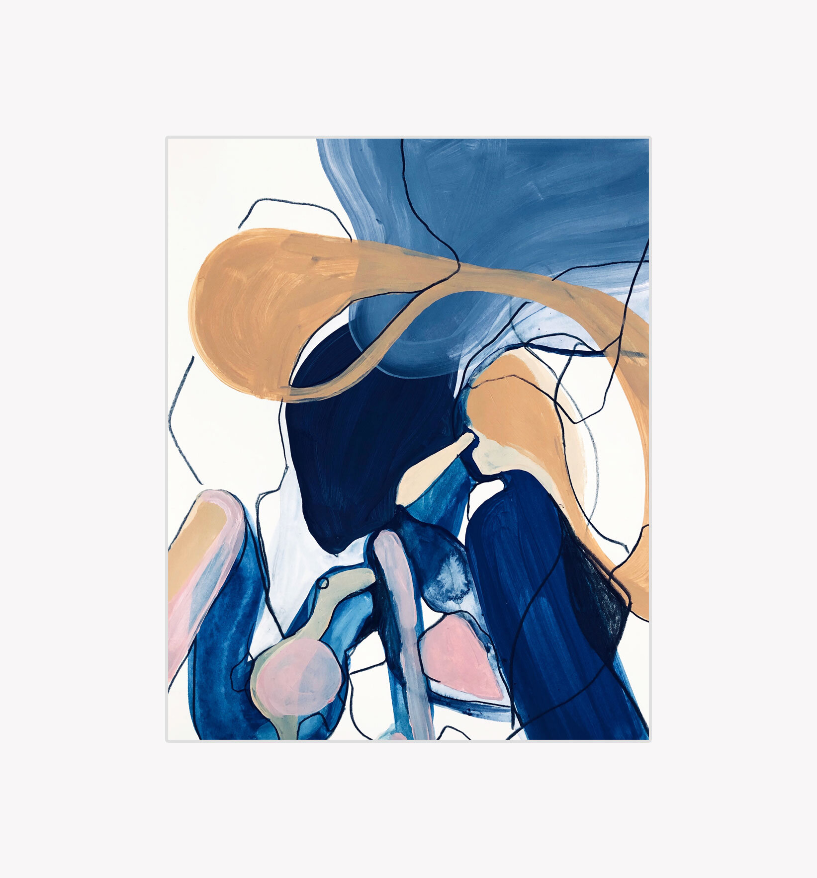   Wind,  Kristi Head 2021. Acrylic on paper, 11 x 8.5  inches. 