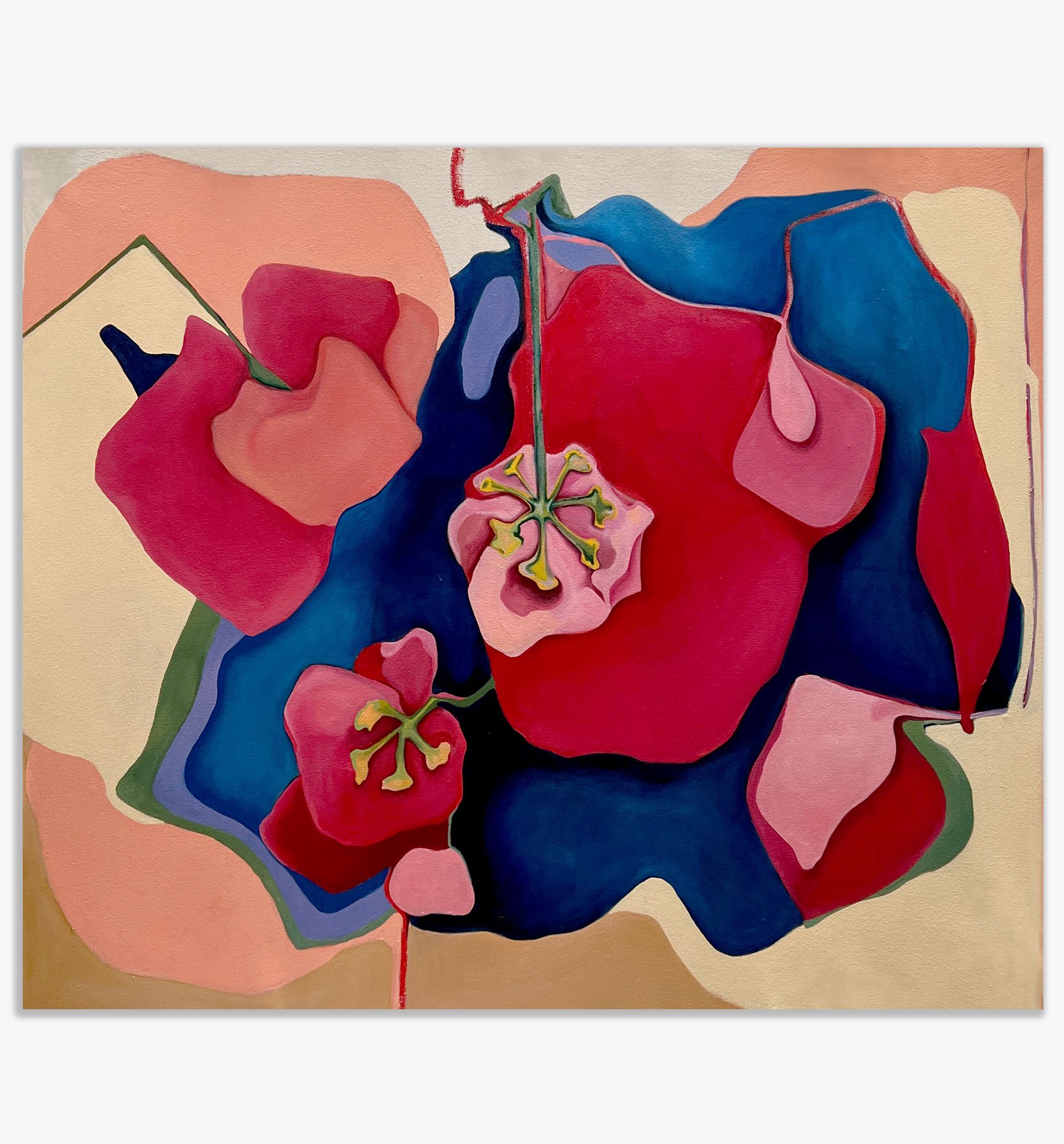   Red Drops , Kristi Head 2022. Oil on canvas, 60 x 65 inches. 