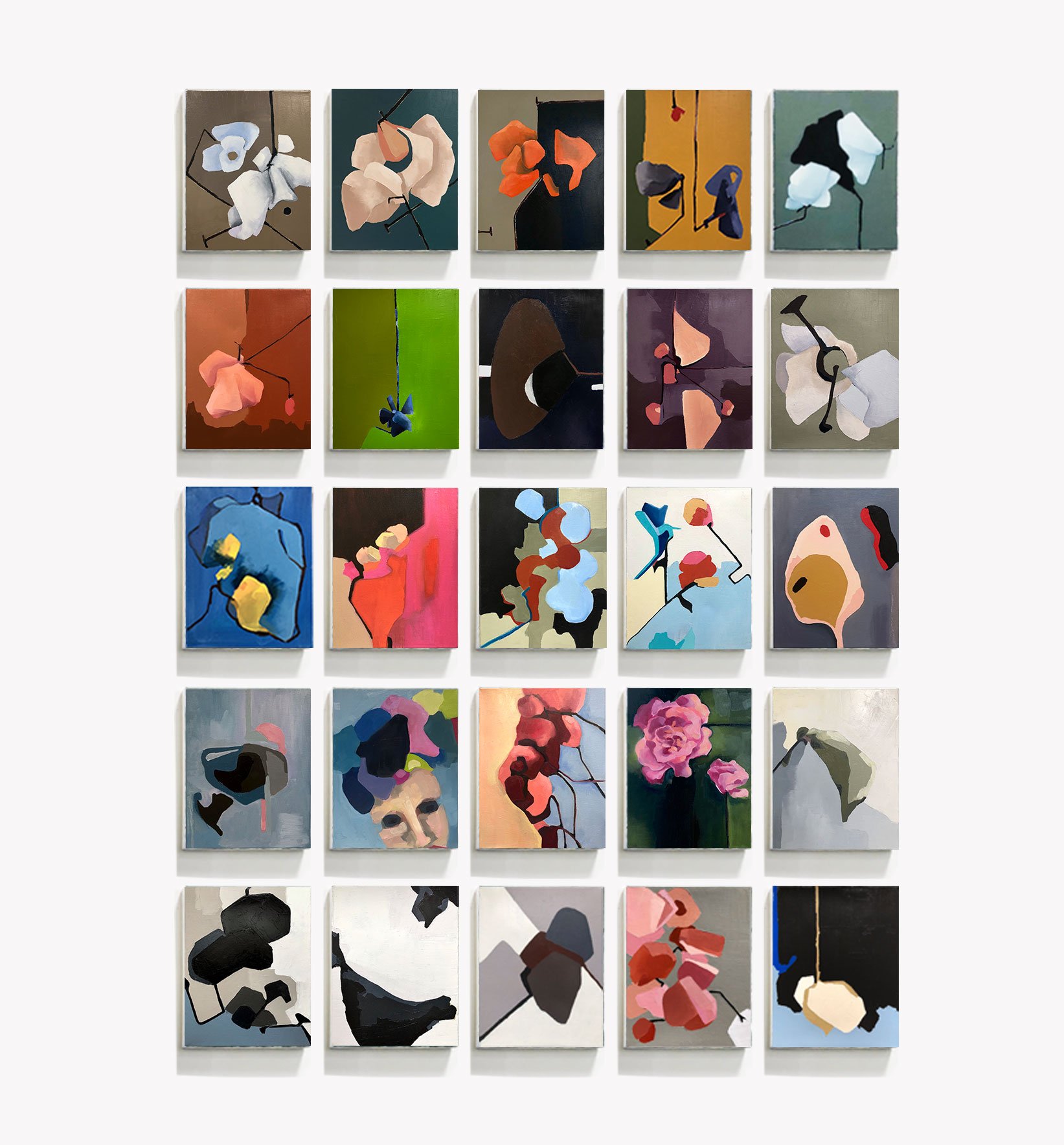   The 25 Series, 25 paintings . Oil on canvas, 2019-2020, 14 x 11 inches. 