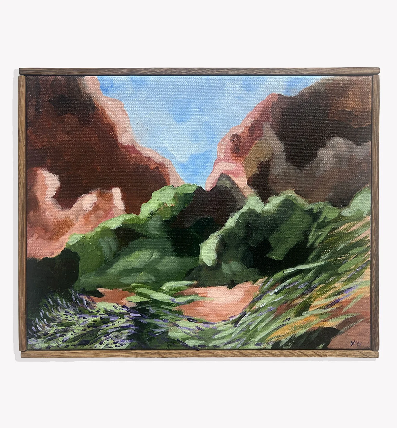   Swept Away , Kristi Head 2025. Acrylic on canvas, 8 × 10 inches. 