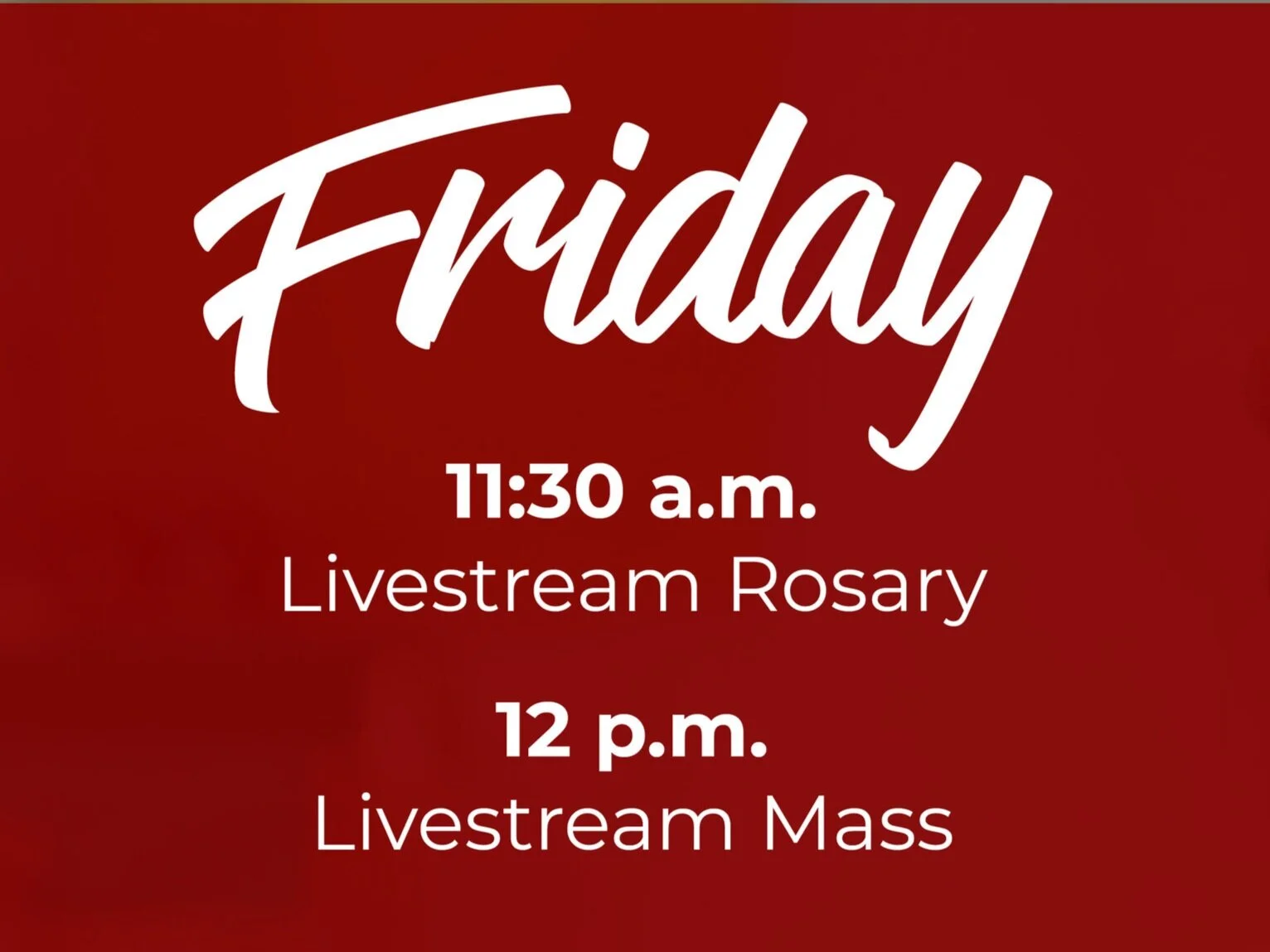 Virtual Rosary and Mass
