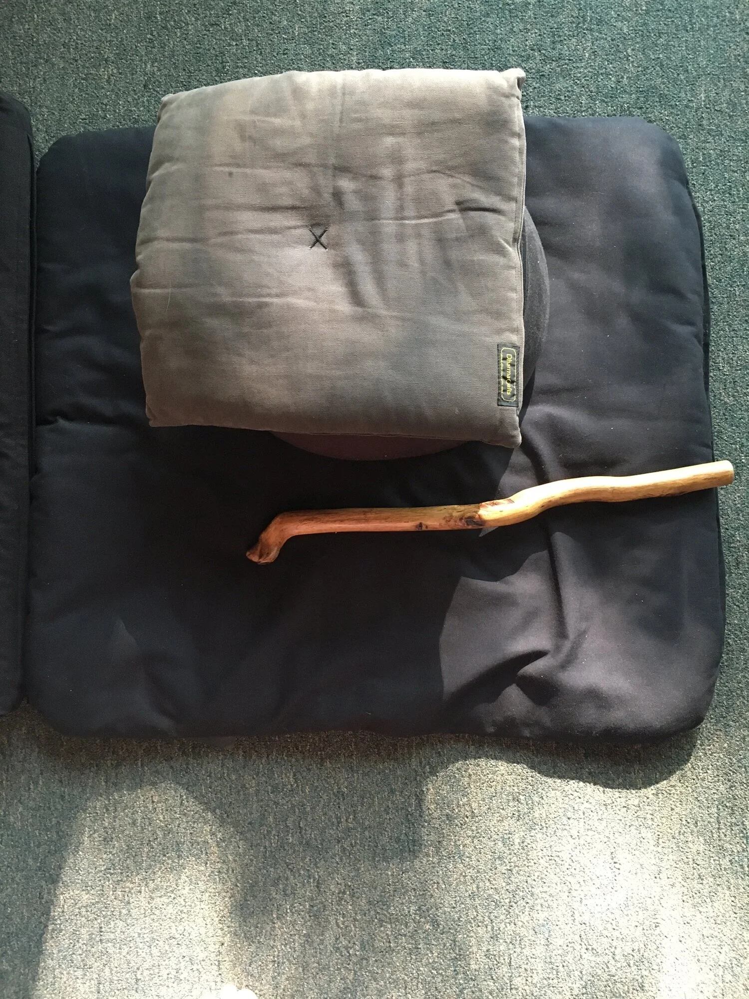 Jin Gen Cushion and Teaching Stick.JPG
