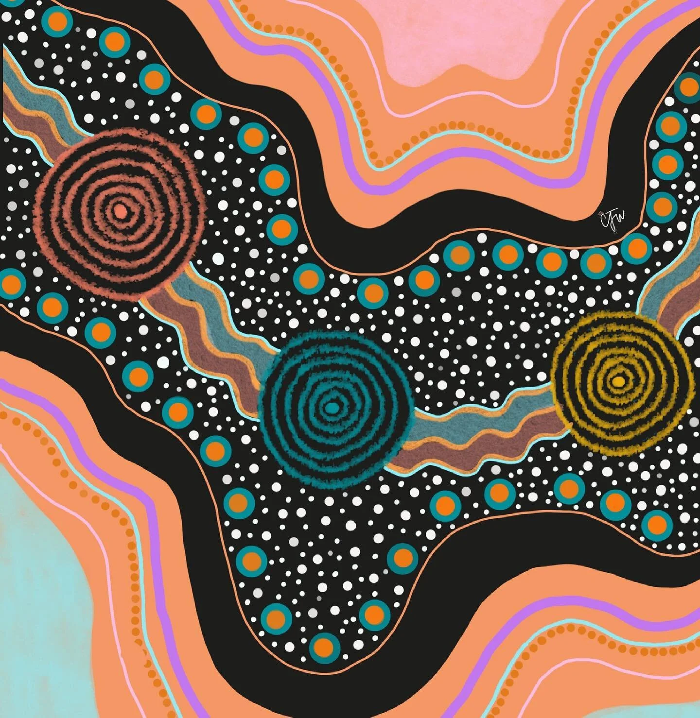 &ldquo;Yiribana Mittigar&rdquo; - 𝘵𝘩𝘪𝘴 𝘸𝘢𝘺 𝘧𝘳𝘪𝘦𝘯𝘥
created for @wingaru_education . The fire in my belly ignites on a whole other level when I see my art used in this way. Instant inspiration. 

When I sat down to create this piece I want