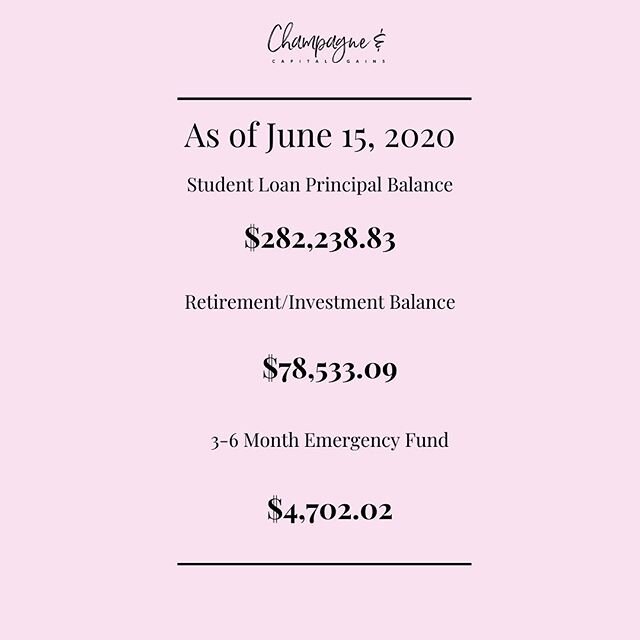 June numbers are in! The investments/retirement number has been all over the place. A week or two ago, it was &gt; $80,000...now it&rsquo;s back down. The market is a wild ride right now. Just hang on! &bull;
My #emergencyfund is up to almost $5,000.