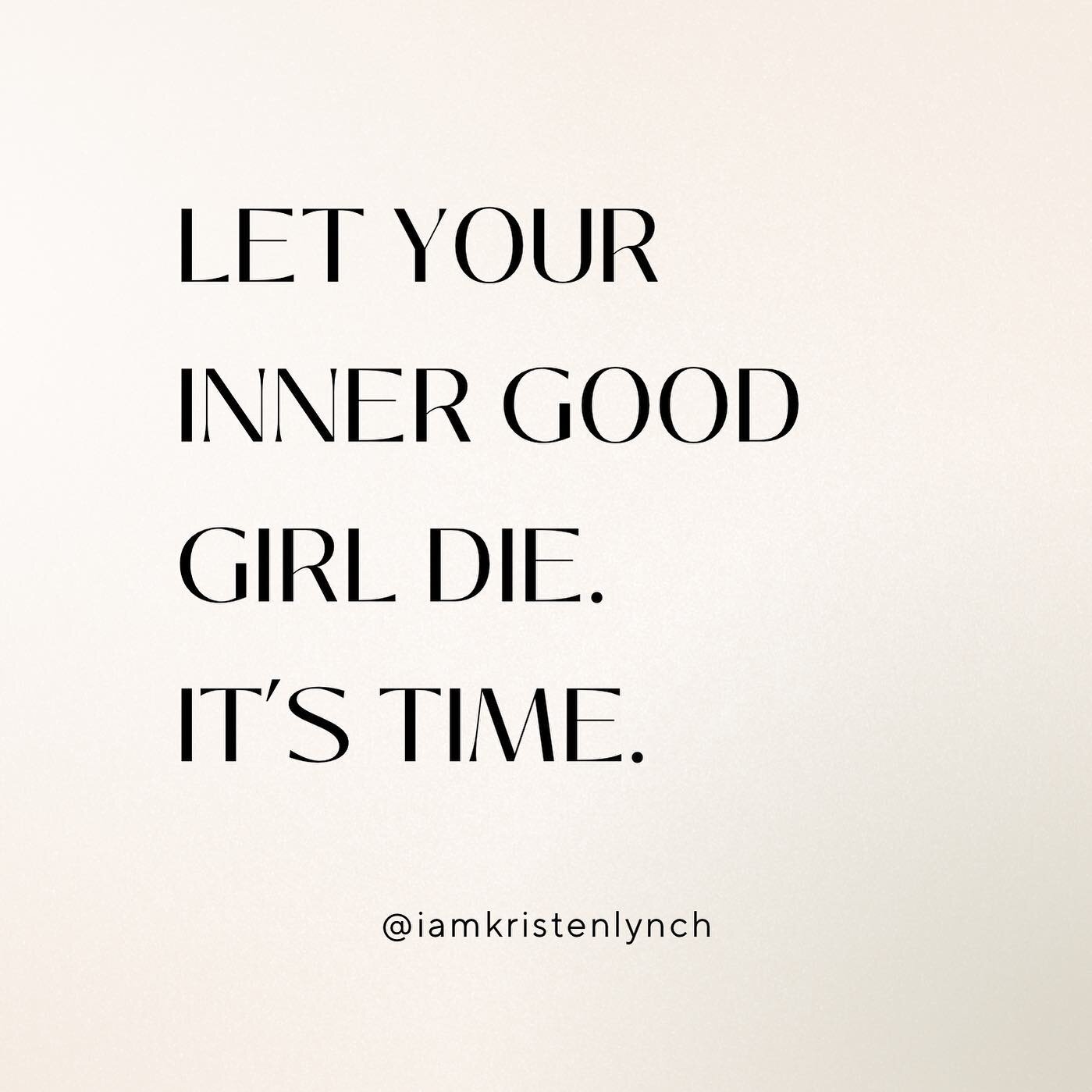 The hidden reason so many women aren&rsquo;t living authentically or fully expressed?

Their inner good girl is running the show 😜

She&rsquo;ll have you&hellip;

💁🏻&zwj;♀️Thinking you owe it to people to remain who you&rsquo;ve always been (&amp;