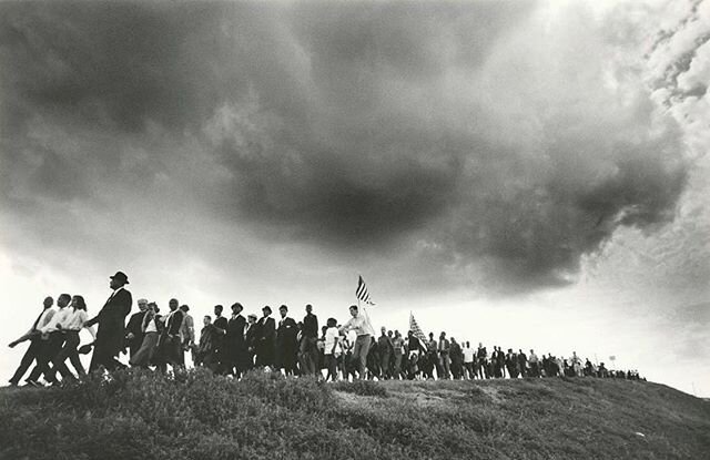 This photograph is from the 1965 Selma-Montgomery Civil Rights march for voting rights. We still have so much to march for, to protest for, to cry and pray and search our hearts for. To ask God where we hold prejudice and any ounce of the heresy of r