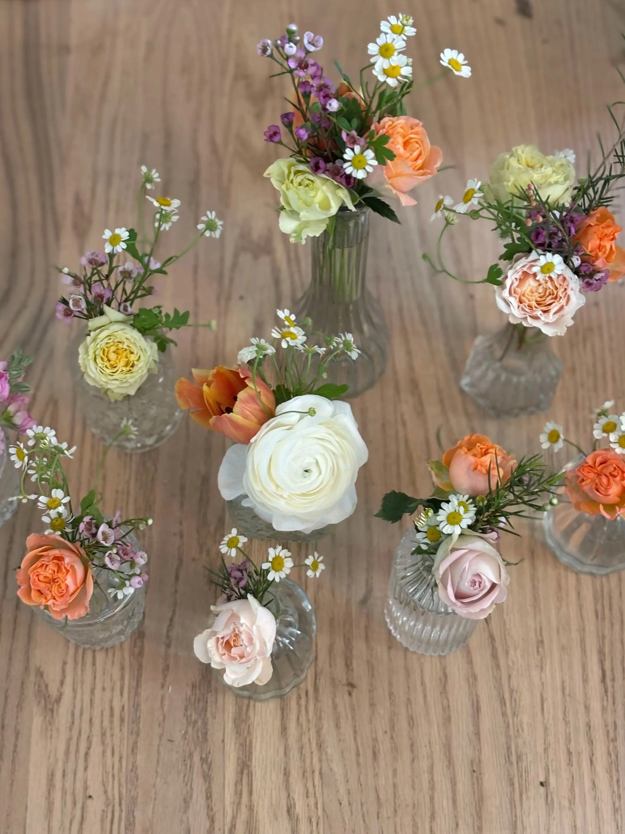 Bud Vases - overhead view