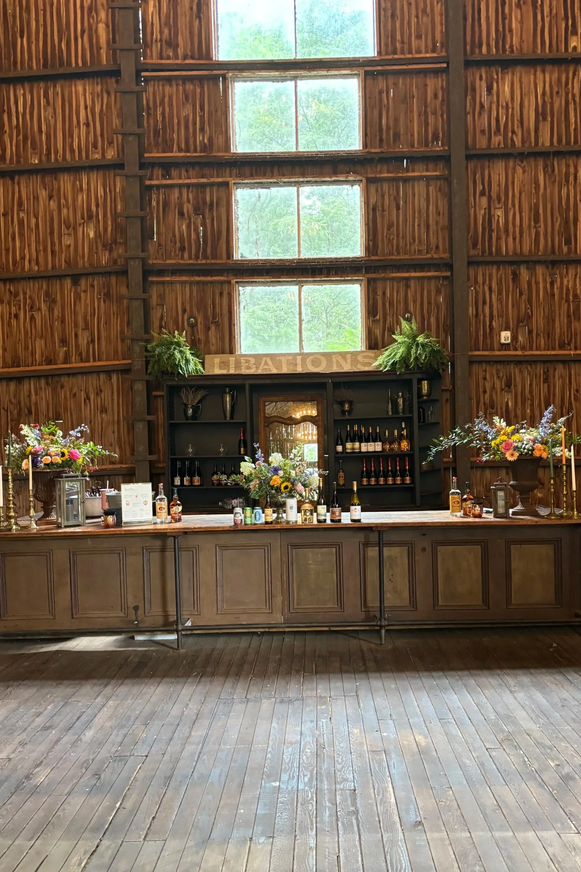 (2) Bar Urns, Large Silver Compote Centerpiece