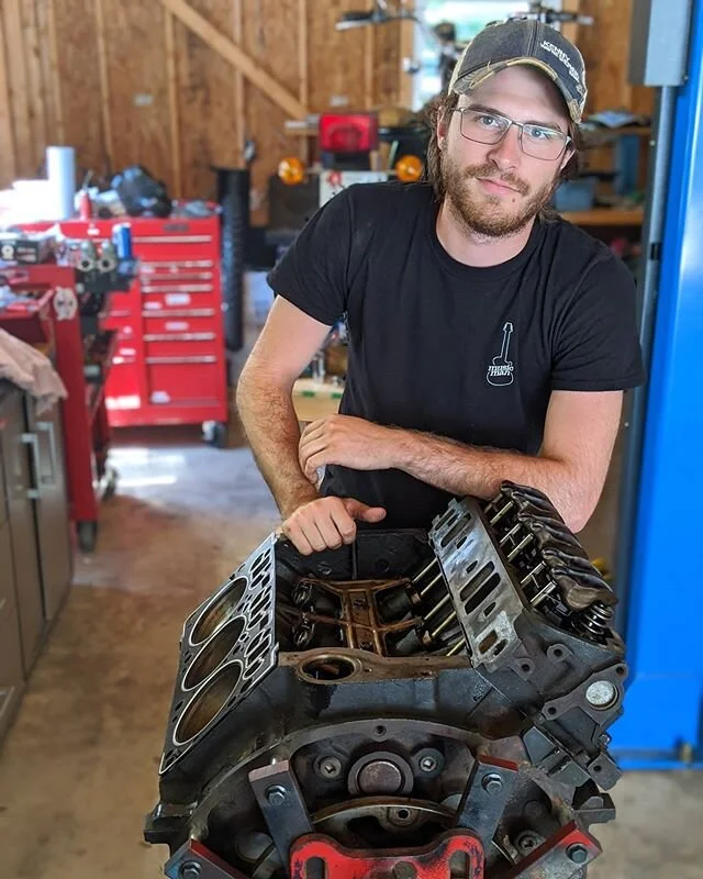 When I'm not playing shows or practicing, I spend my time in the garage. Currently rebuilding the engine to my 1994 Dodge Dakota. Just picked this truck up a few weeks ago. Feels great to be spending some time away from Boston and to be back in the g