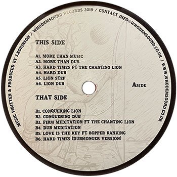 12" LP J.Robinson Whodemsound - More Than Music RP