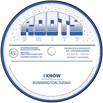 7" Bunnington Judah - I Know