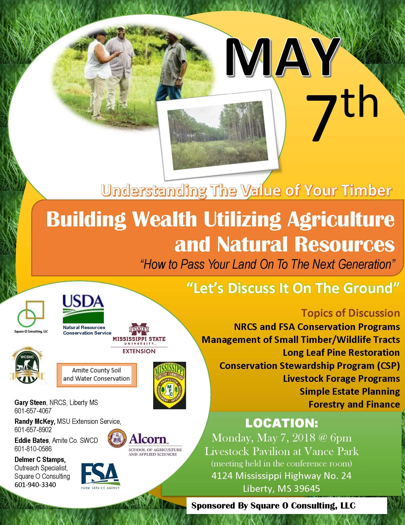 Amite County Outreach Meeting Flyer for May 7 2018 Vance Park Conference Room.jpg