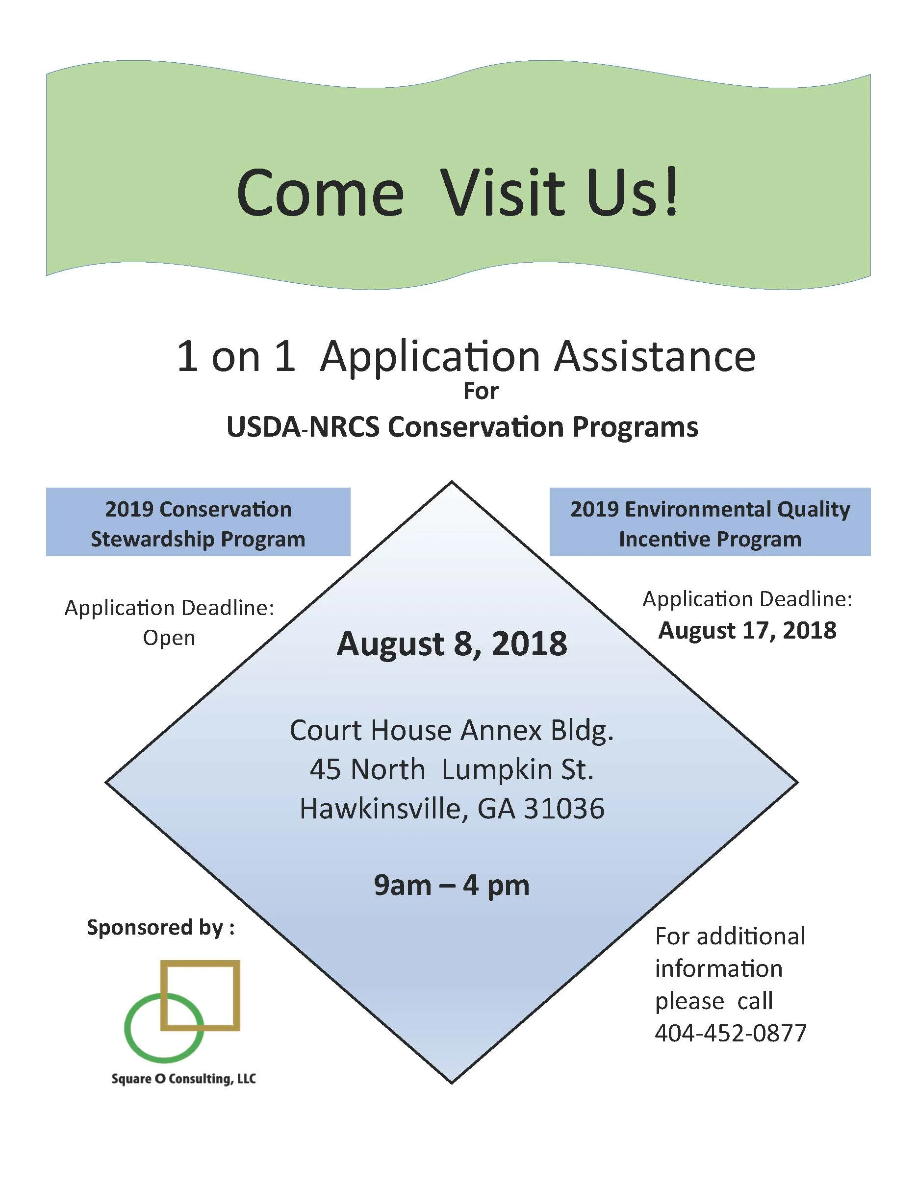 1 ON 1 APPLICATION ASSISTANCE FOR USDA NRCS PROGRAMS