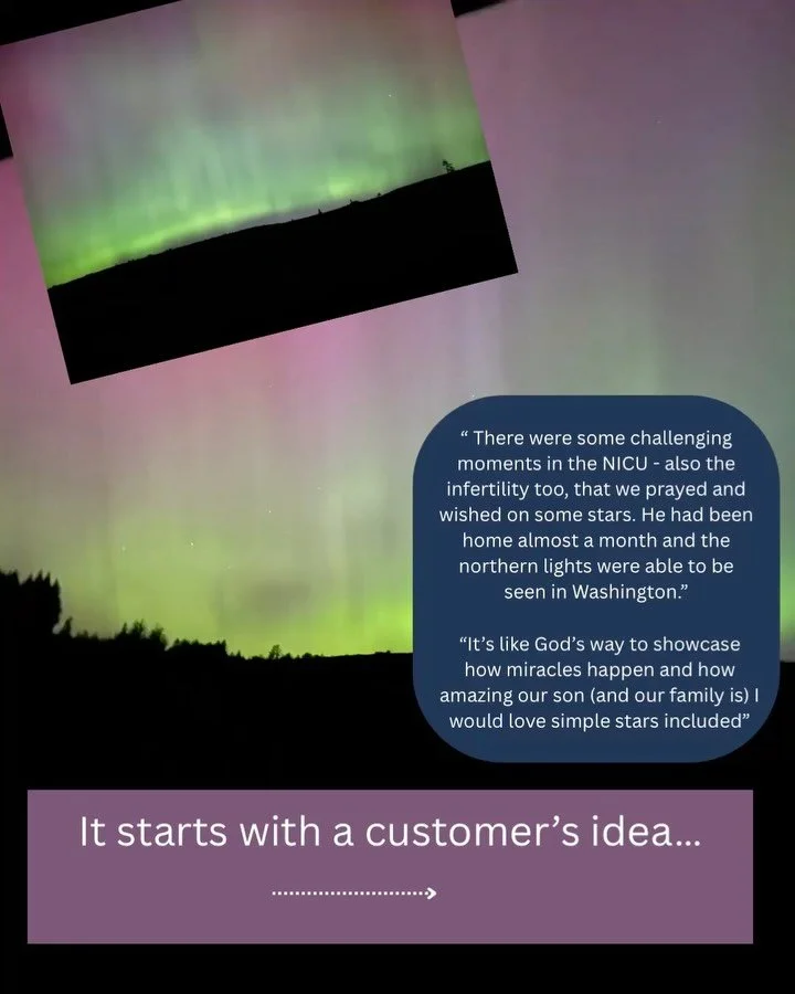 ✨It all begins with a customer&rsquo;s idea ✨
They share their vision with us.
We carefully craft that idea into something extraordinary.
And in the end, we deliver something truly unforgettable.
What magic can we bring to life for you?