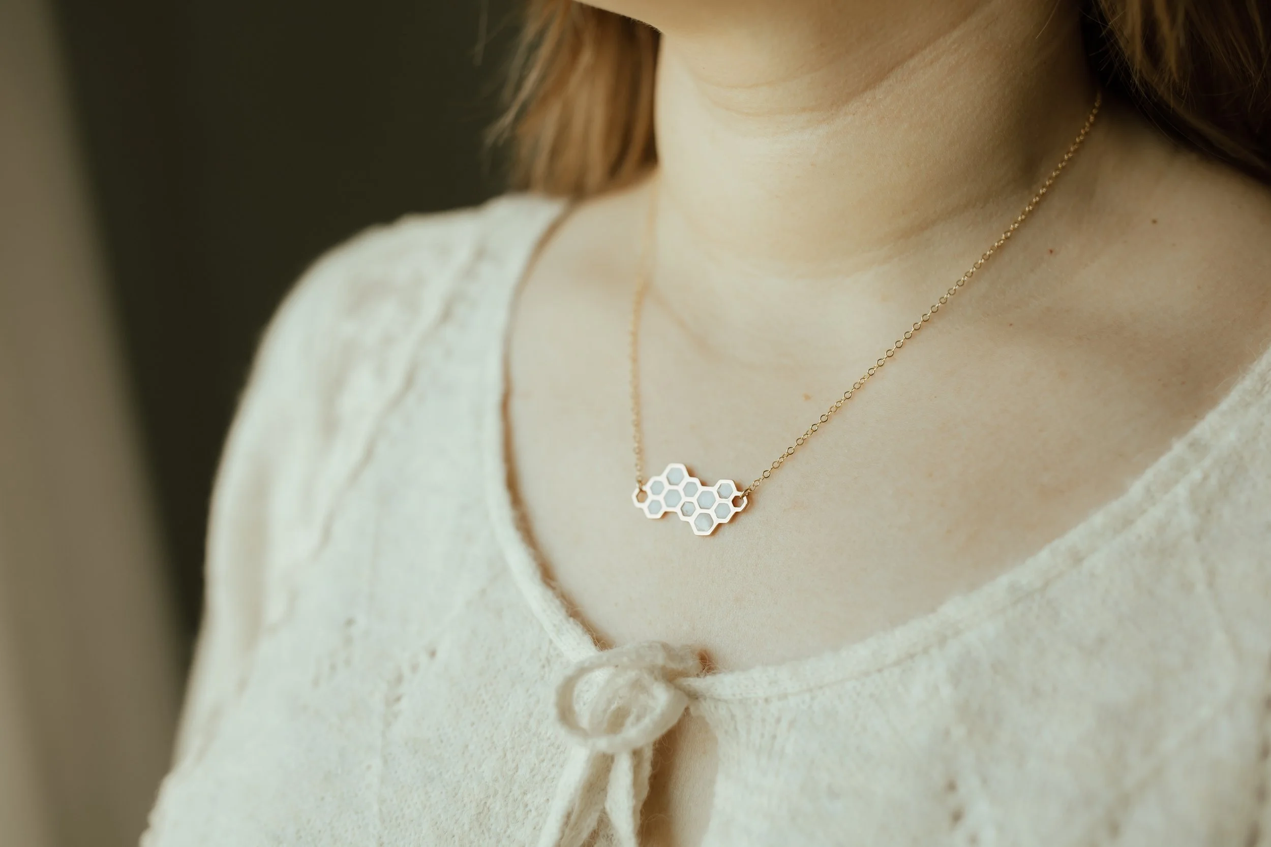 Milk + Honey — Heirloom Milk + Honey{comb} Necklace