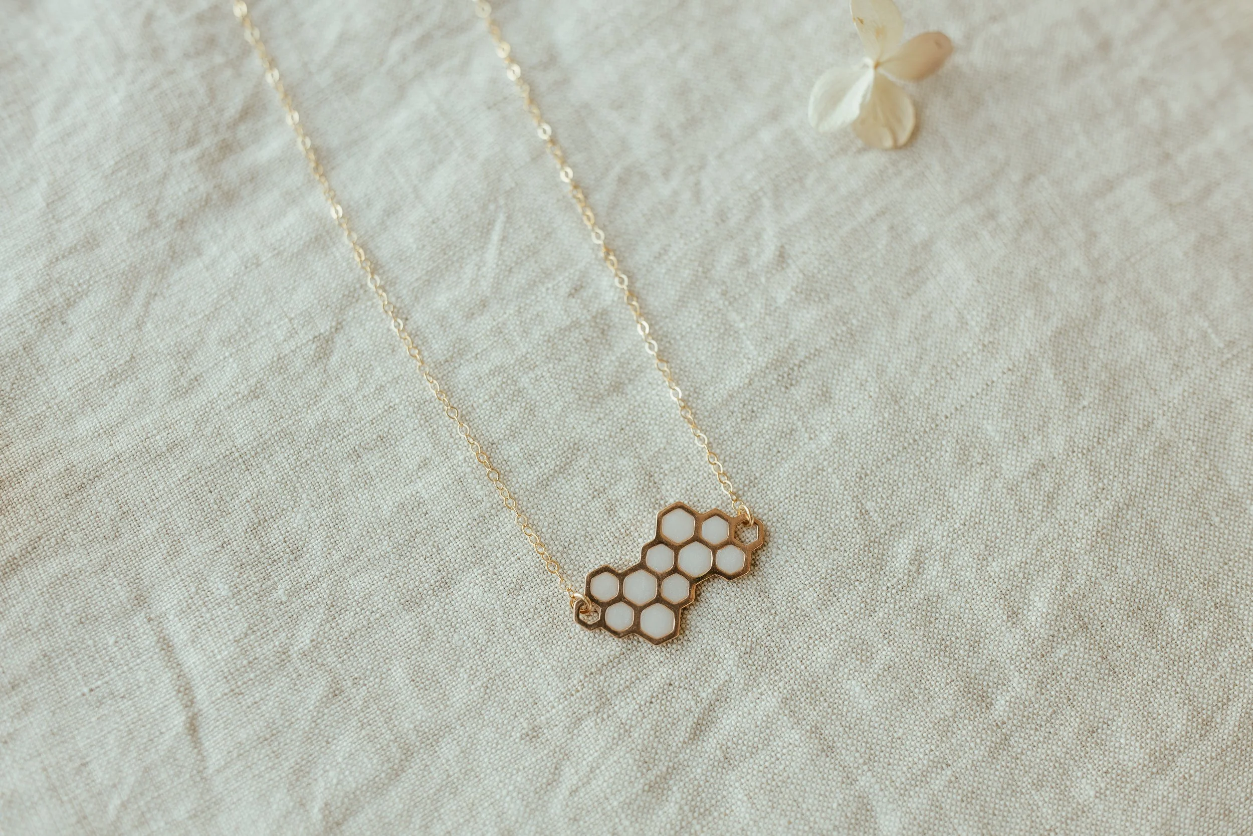 Milk + Honey — Heirloom Milk + Honey{comb} Necklace