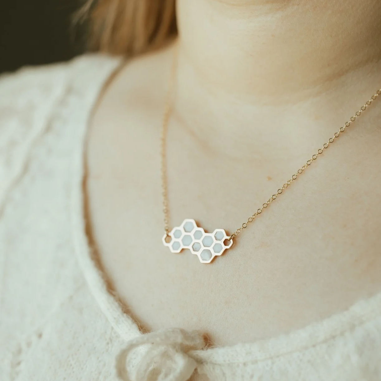 Heirloom Milk + Honey{comb} Necklace