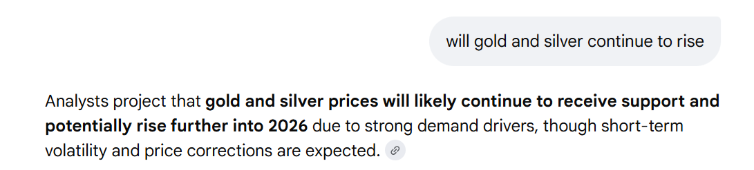 gold and silver price prediction