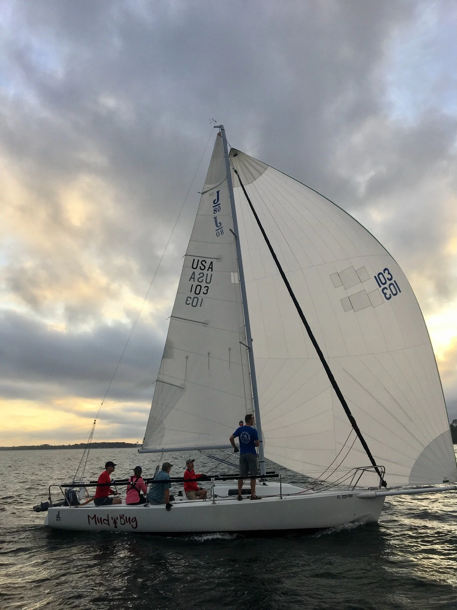 Spinnaker flying