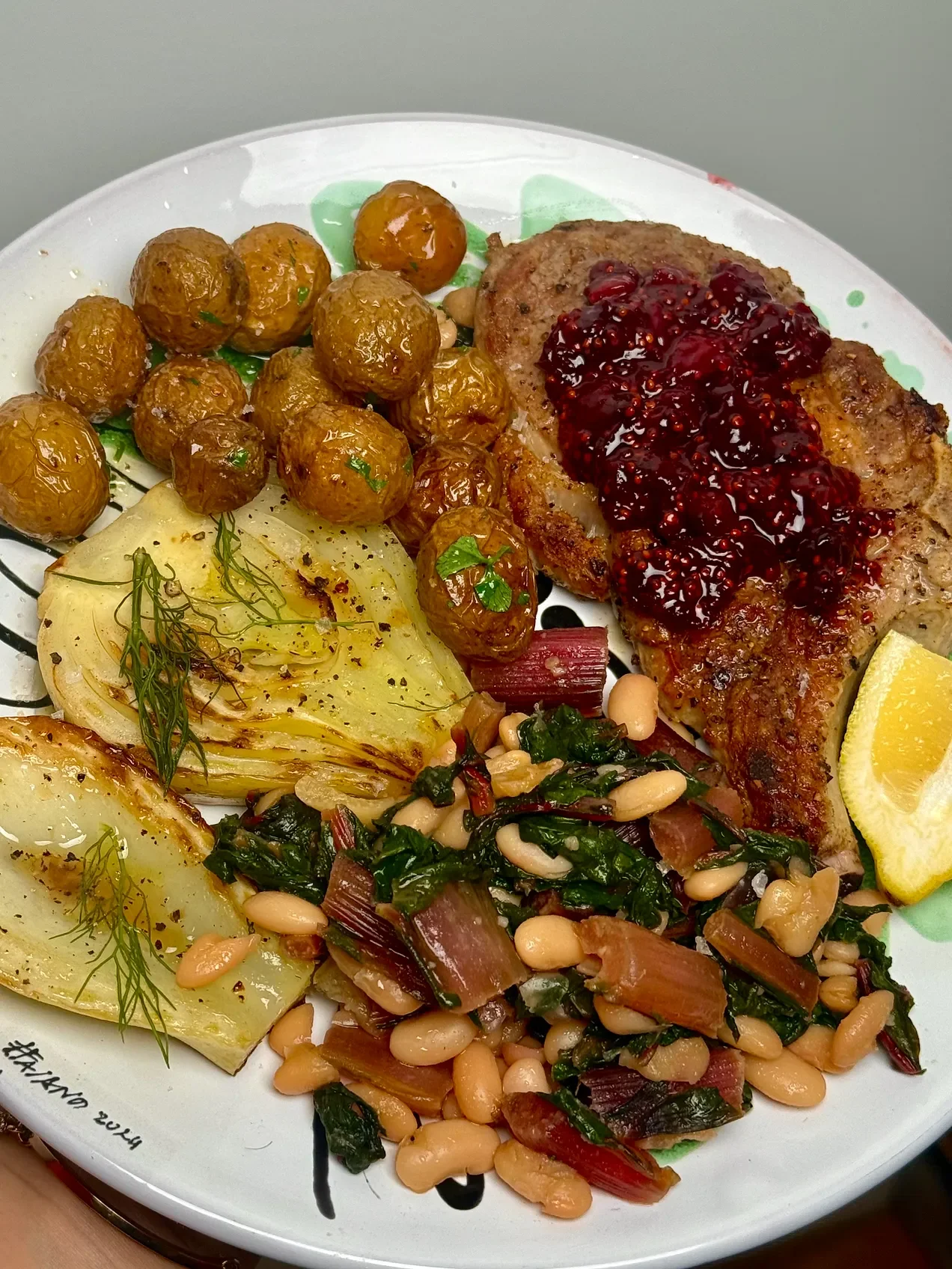 Pork Chops with a Cherry, Balsamic &amp; Mustard Reduction Recipe 