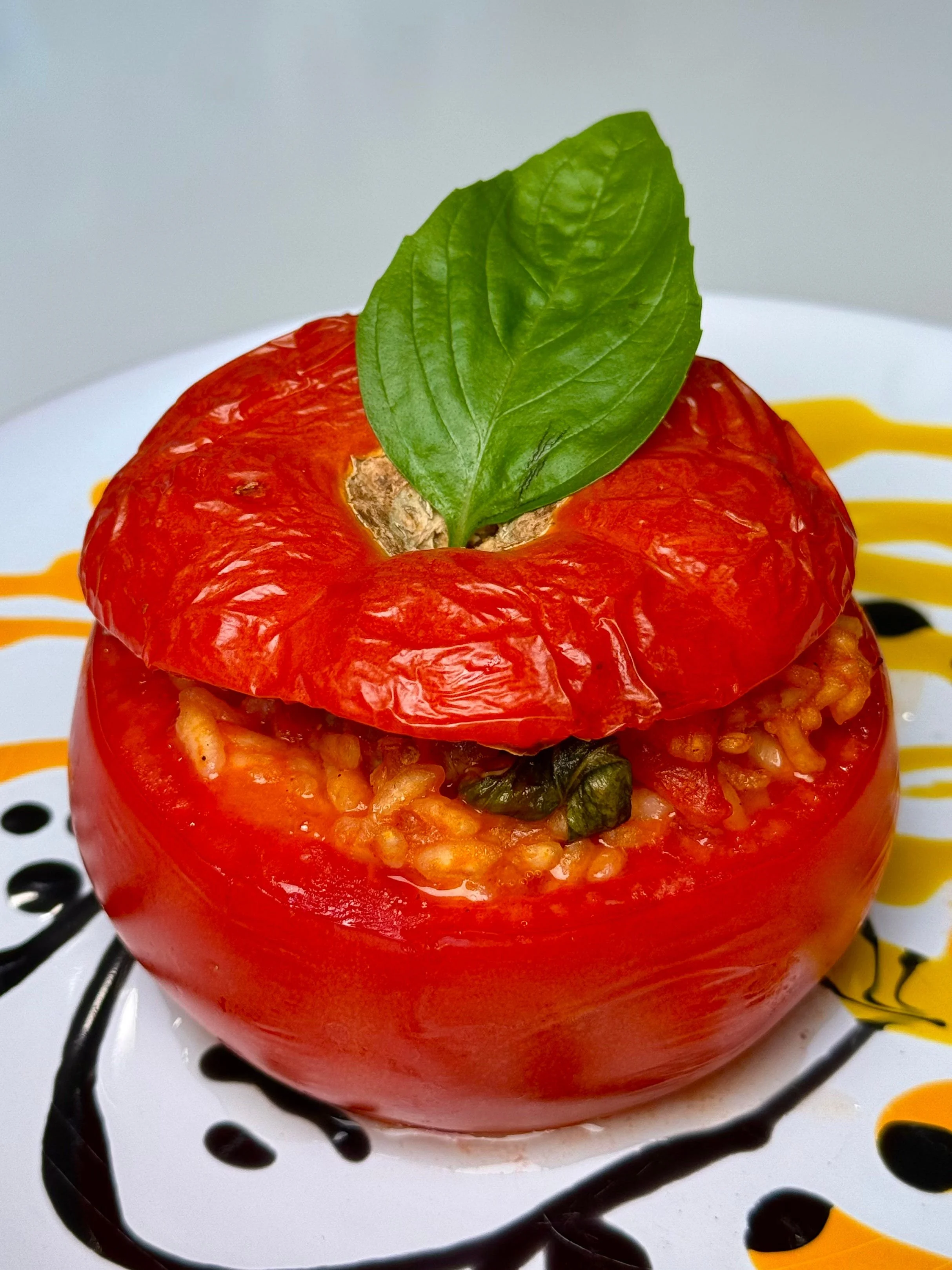 Pomodori al Riso con Salsiccia - Italian Rice Stuffed Tomatoes Recipe