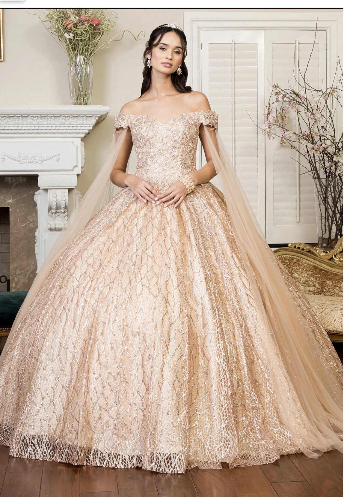 slim fit dress slacks Abbey Rose Gold Quinceanera Dress main image 0