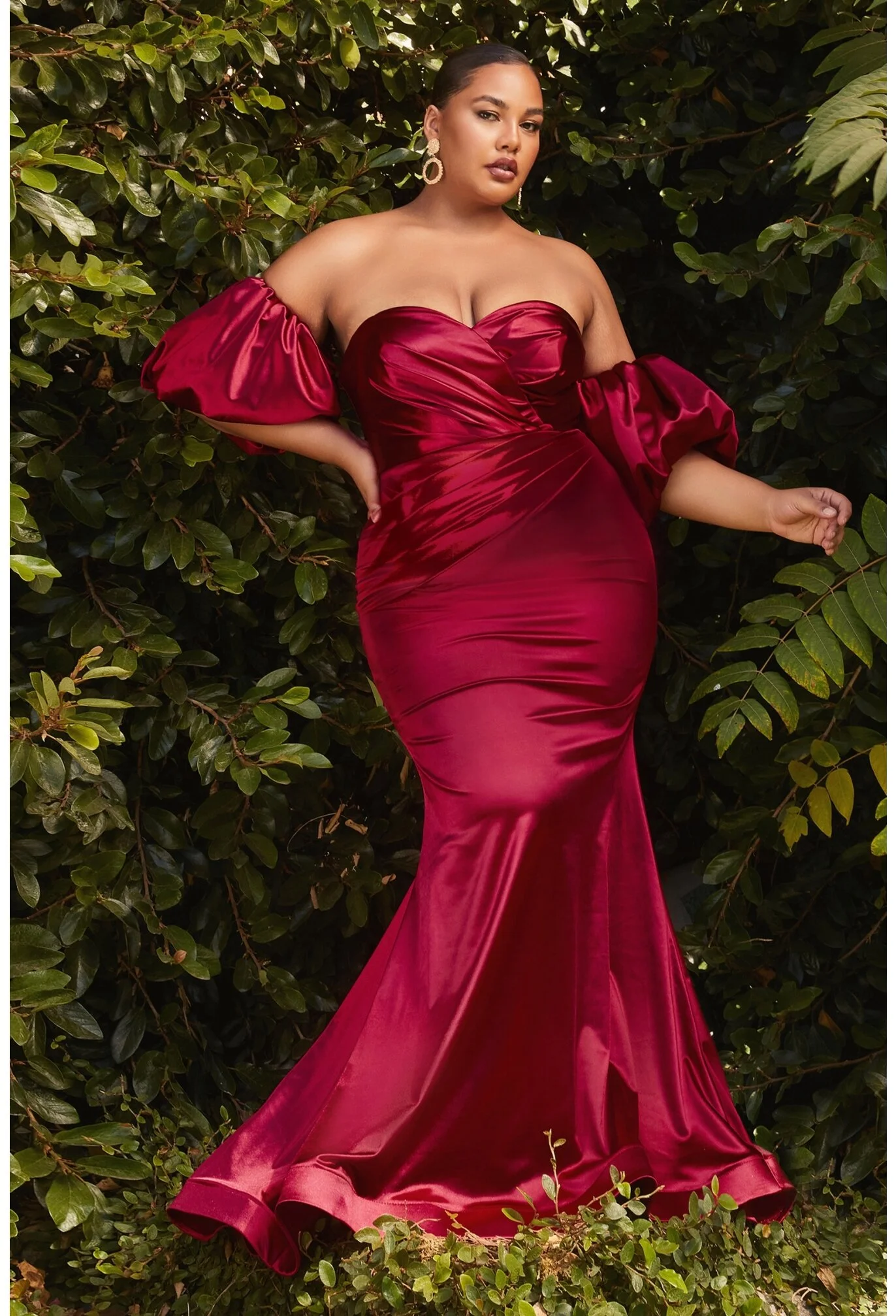 chinese dress ladies Mermaid Sequin Puffy Sleeves Prom Dresses main image 1