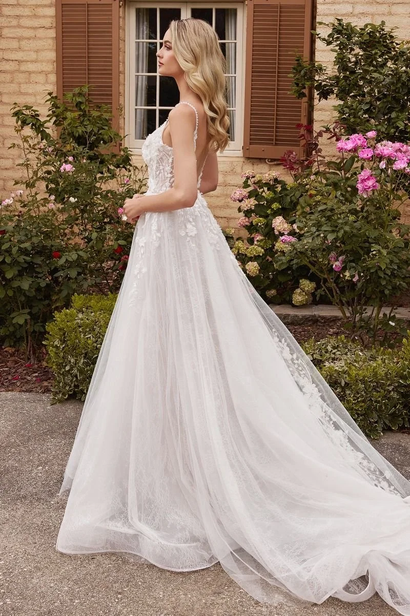 CD857W LAYERED LACE A-LINE BRIDAL GOWN — Bettyonce's Boutique