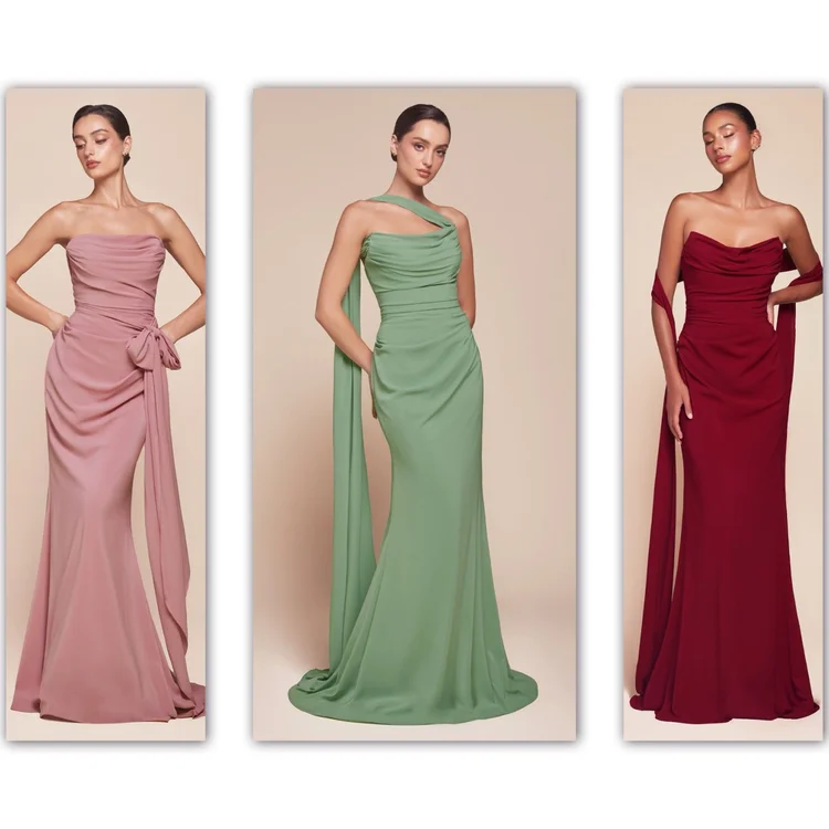 sb boutique bridesmaid dresses SB Boutique Bridesmaids Strapless A Line Dress Brown Sash Size 10