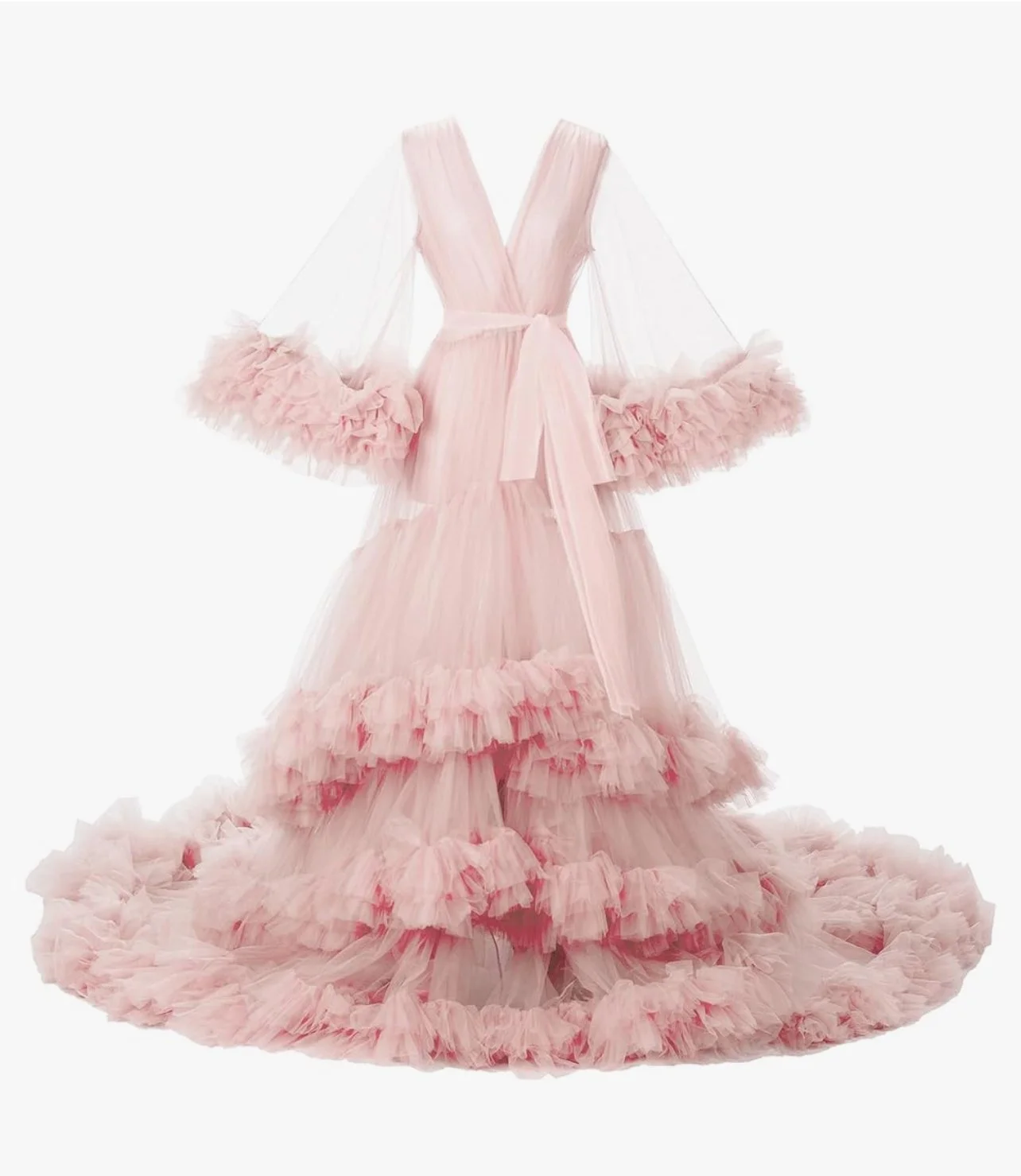 Bridal Maternity Robe Puffy Tulle Maternity Robe For Photoshoots - Off Shoulder Ruffled Bridal & Baby Shower Dress Bridal Maternity Robe Puffy Tulle Maternity Robe For Photoshoots - Off Shoulder Ruffled Bridal & Baby Shower Dress