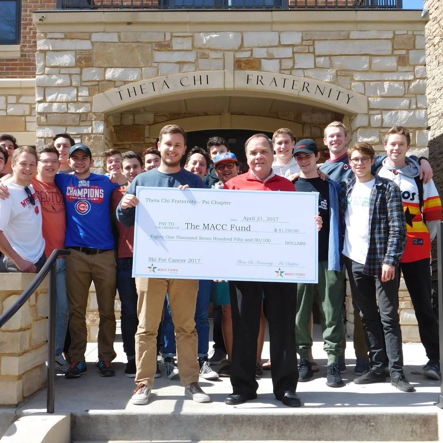 Presenting the check to MACC Fund for $81,750.00